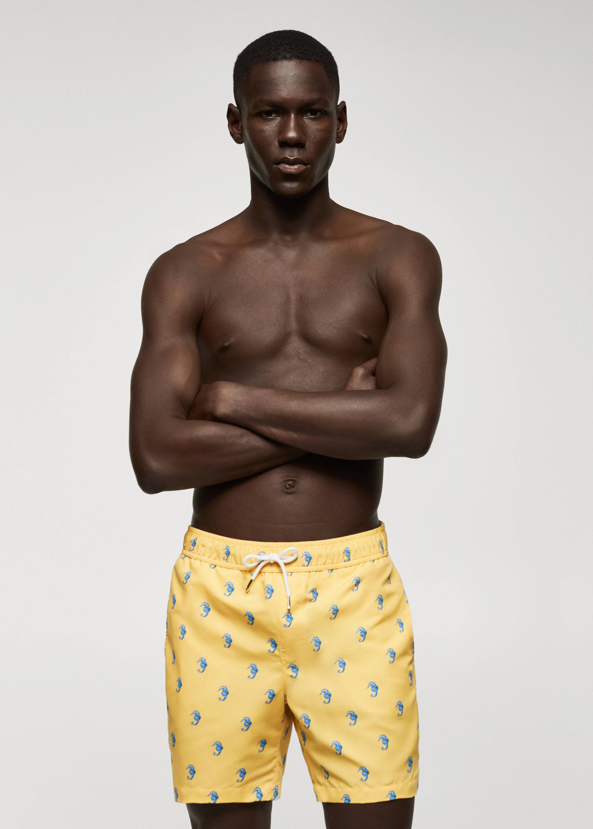 Seahorse-print swimsuit - Medium plane