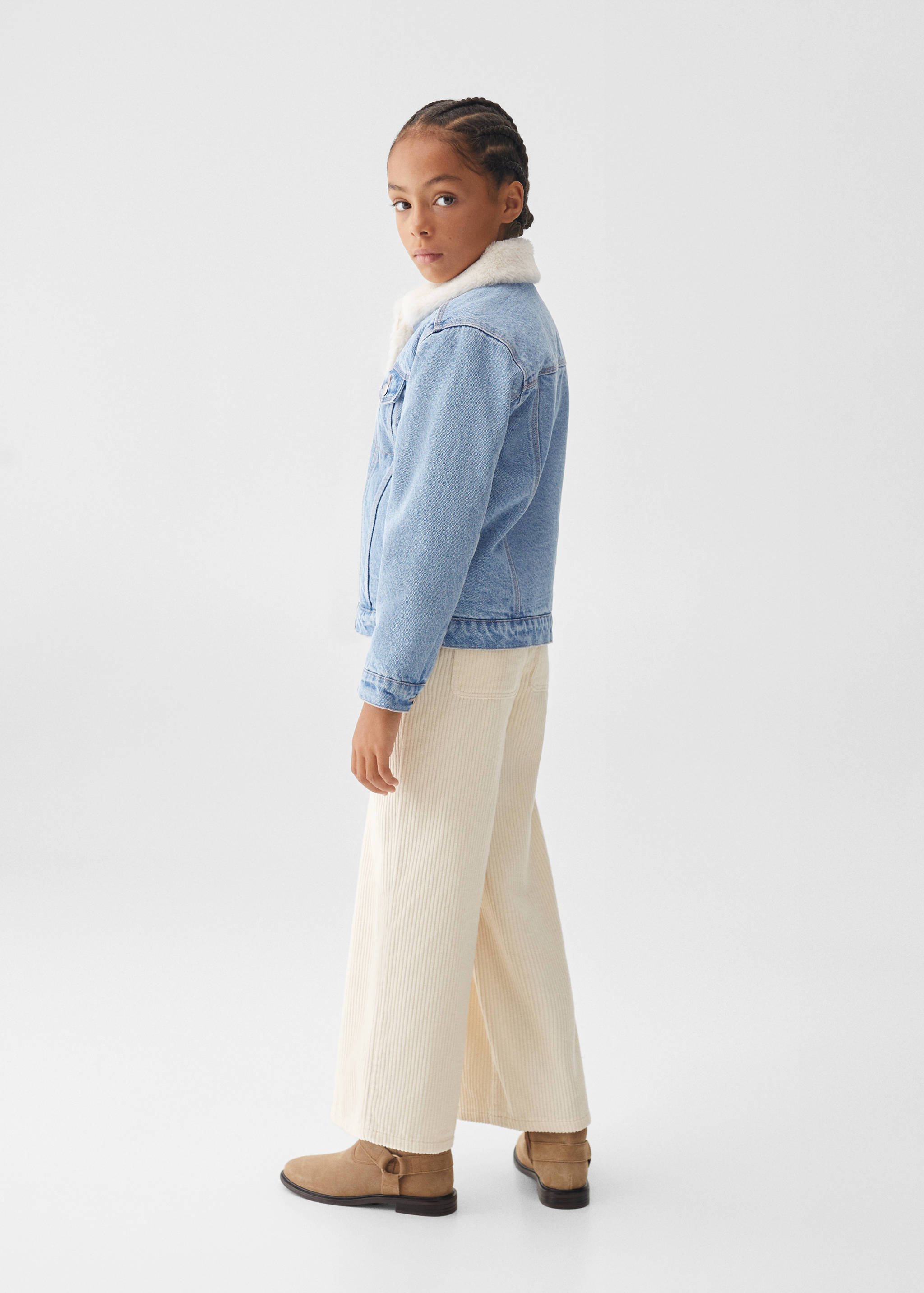 Shearling denim jacket - Reverse of the article