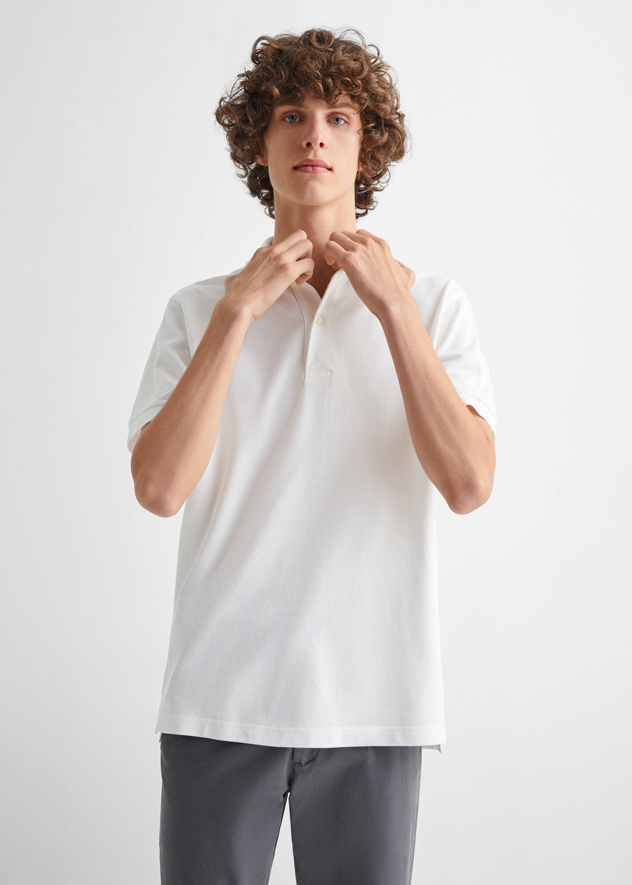 Polo manches courtes coton - Plan moyen