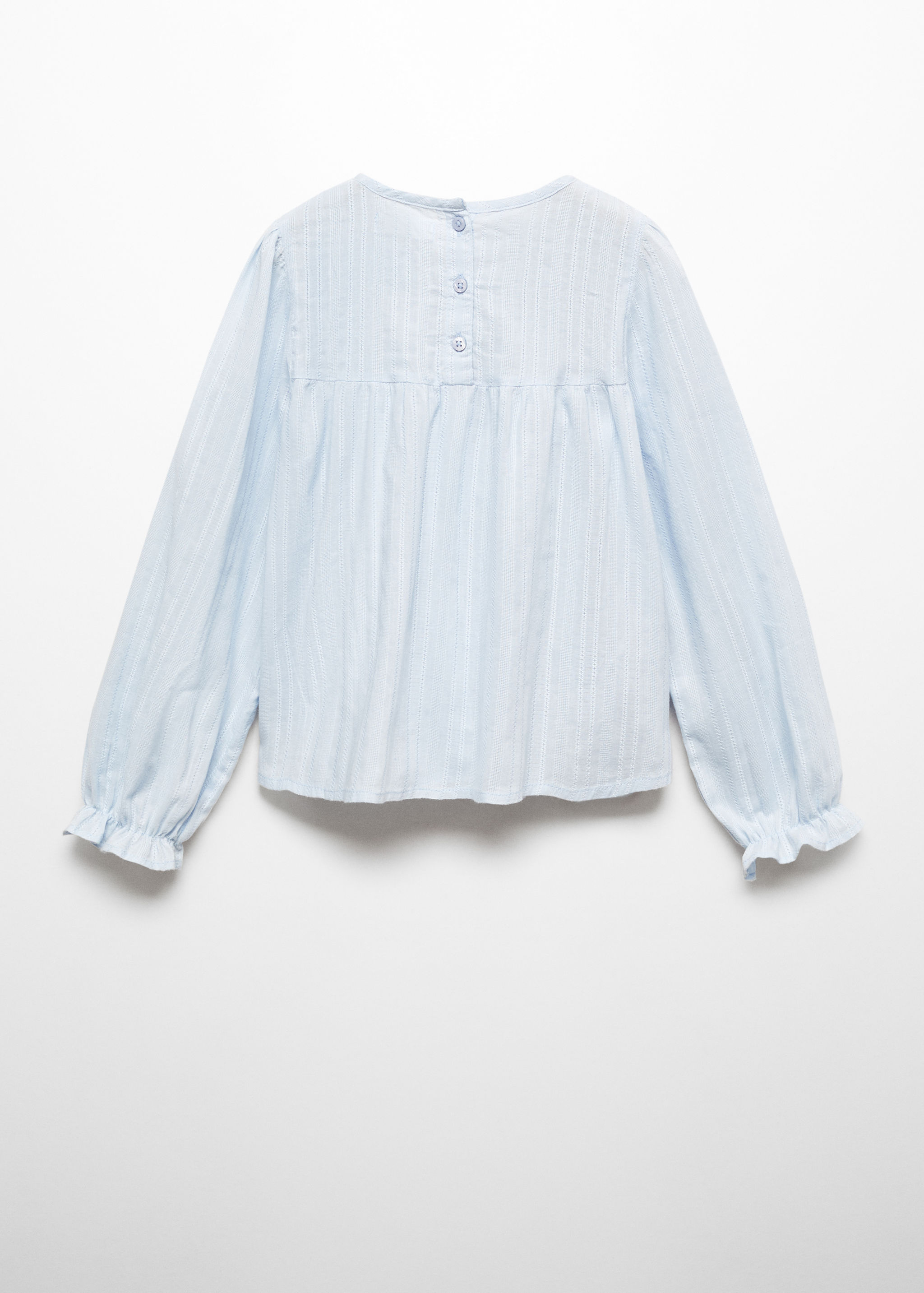 Blusa enrugada com folhos - Verso do artigo