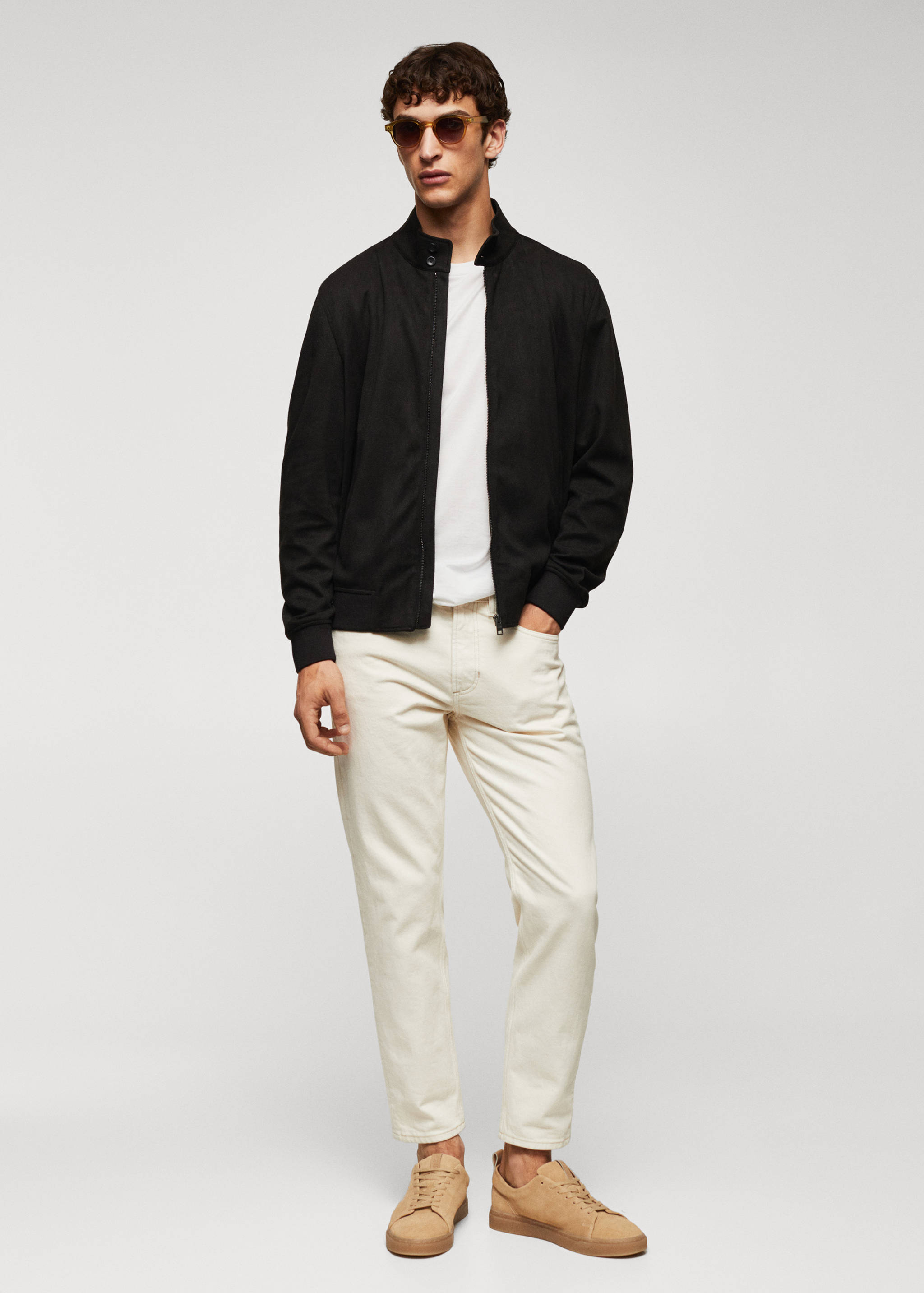 Blouson bomber imitation daim - Plan général