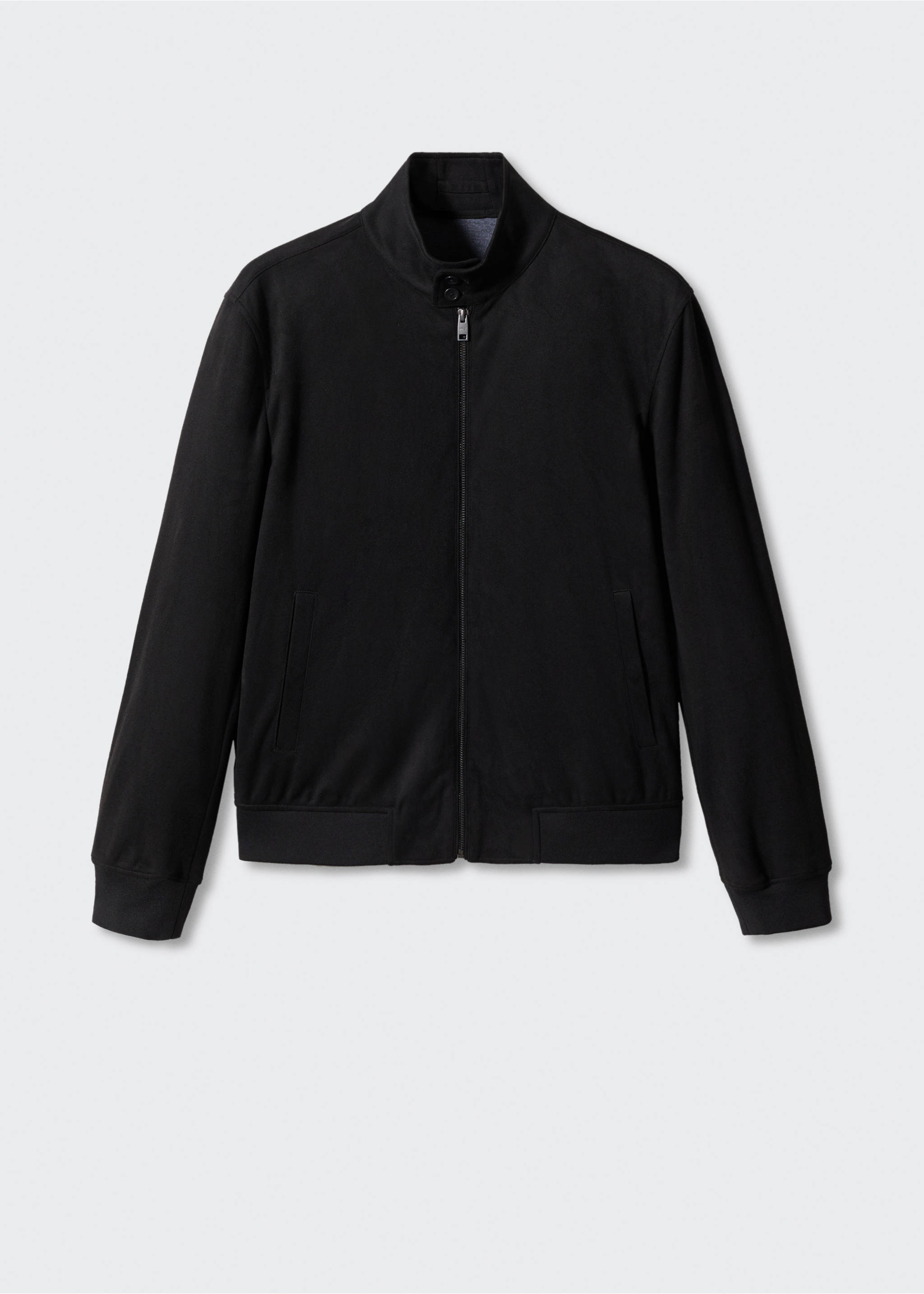 Suede-effect bomber jacket - Article without model, Black. Ref: 57084384-00.
