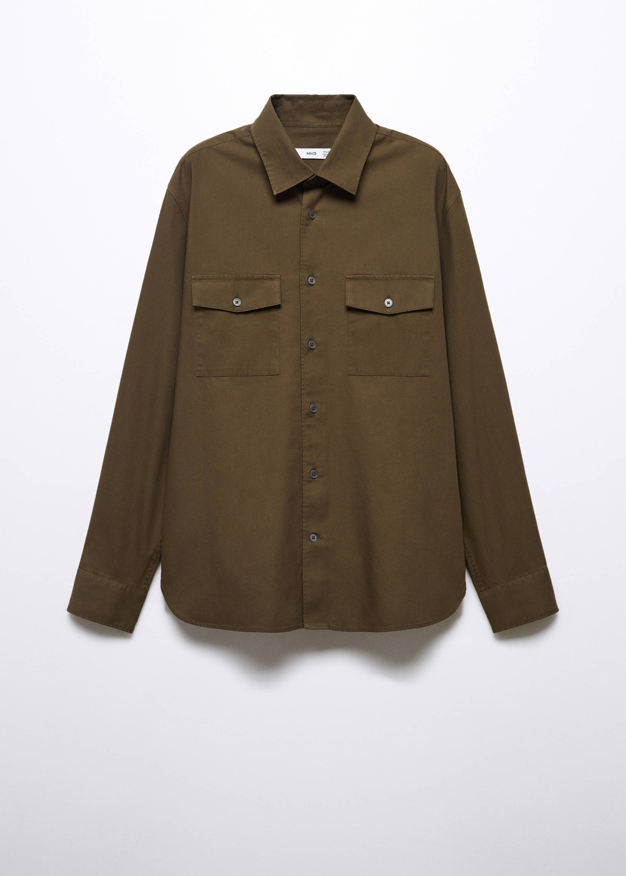 Pocketed cotton overshirt - Article without model