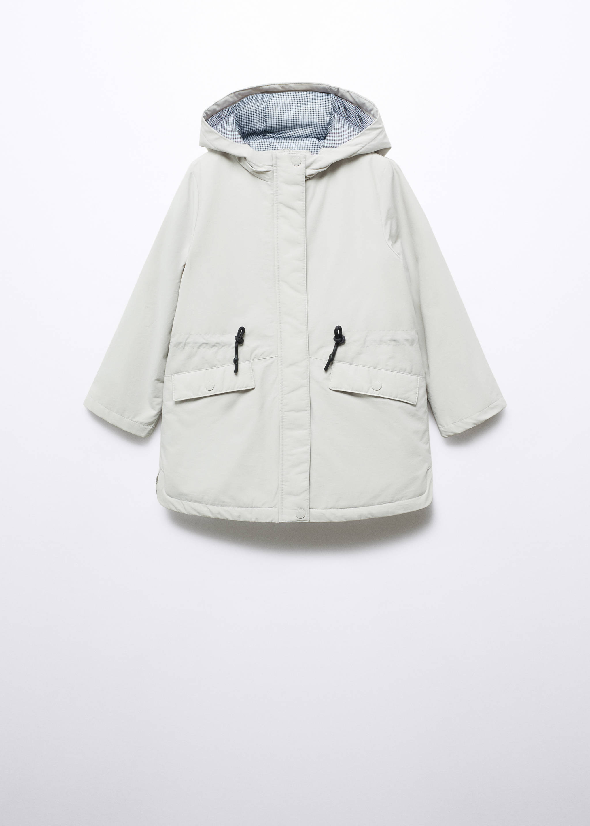 Hooded water-repellent coat - Article without model