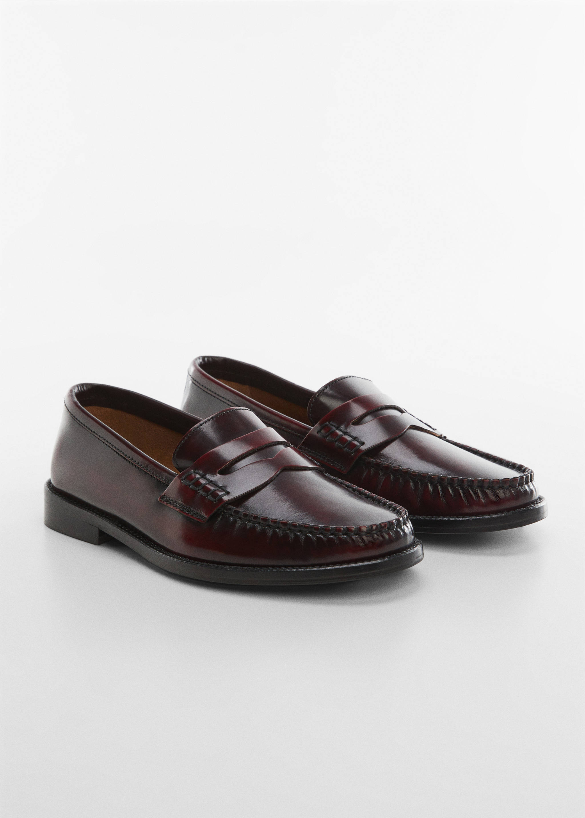 Leather penny loafers - Medium plane