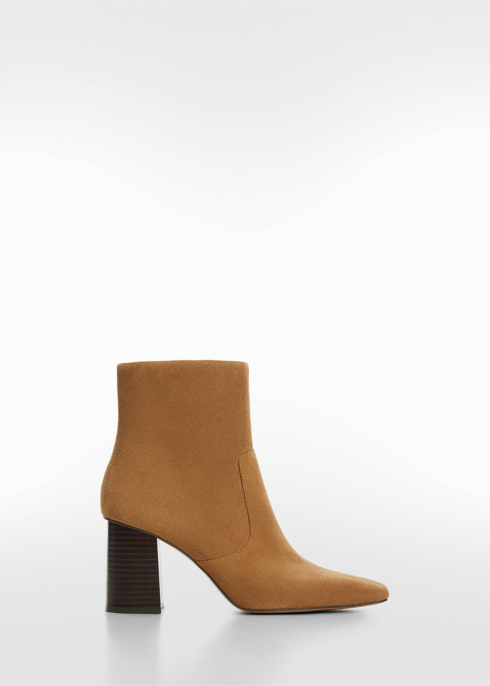Stiefelette aus Rauleder mit Absatz - Artikel ohne Model, Braun. Ref: 57084389-00.
