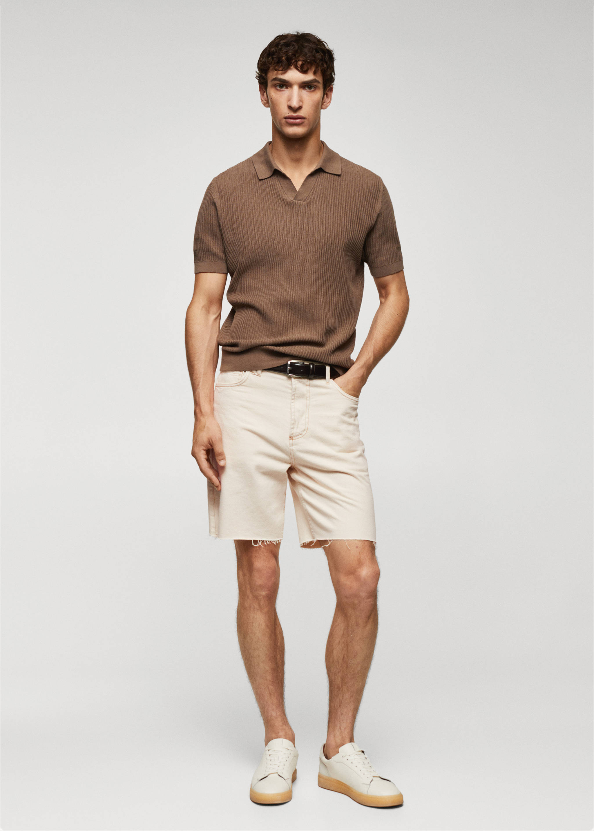 Regular-fit denim shorts - General plane