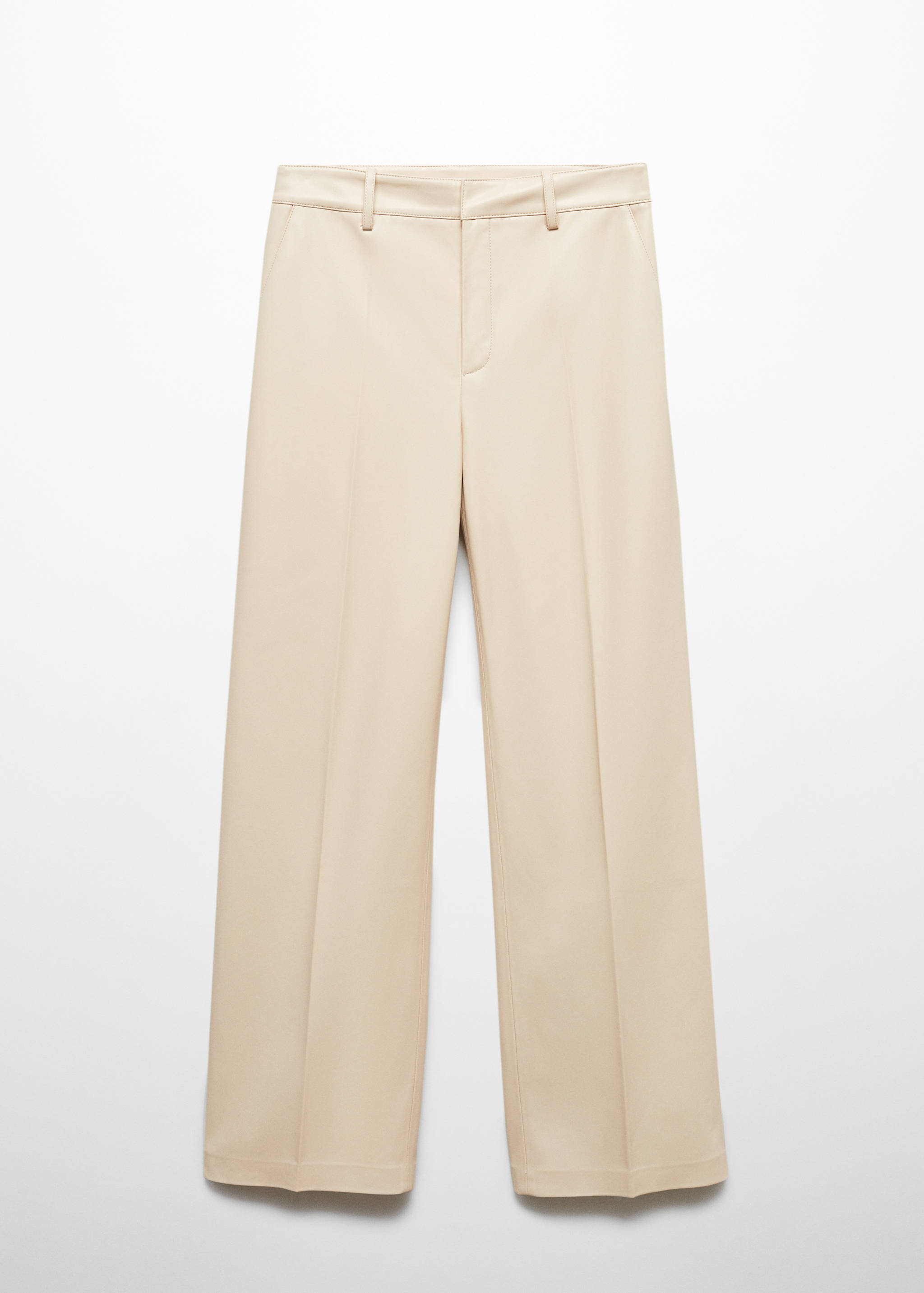 Wide leg faux-leather pants - Article without model