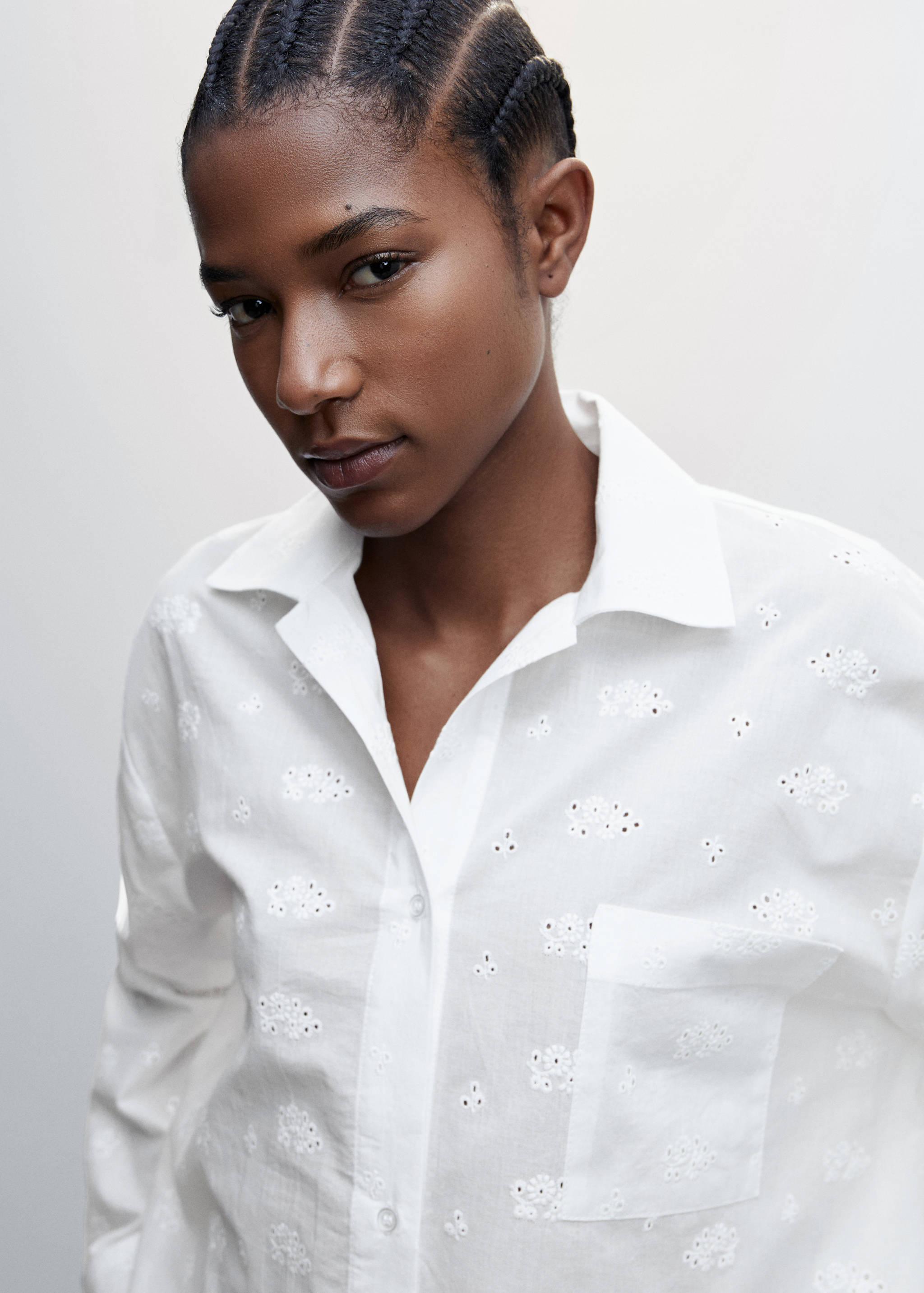 Chemise pyjama détails ajourés - Détail de l'article 1