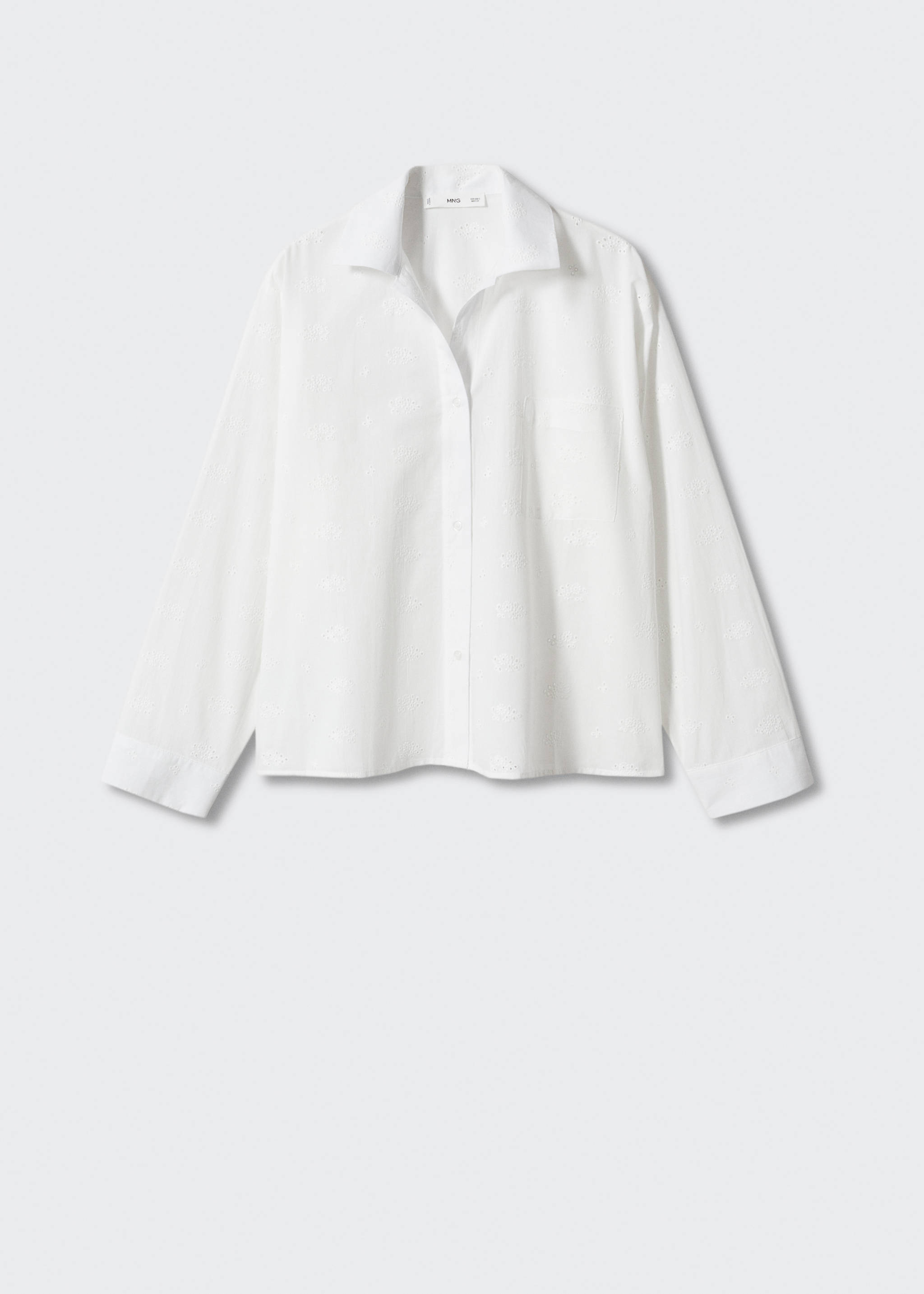 Chemise pyjama détails ajourés - Article sans modèle