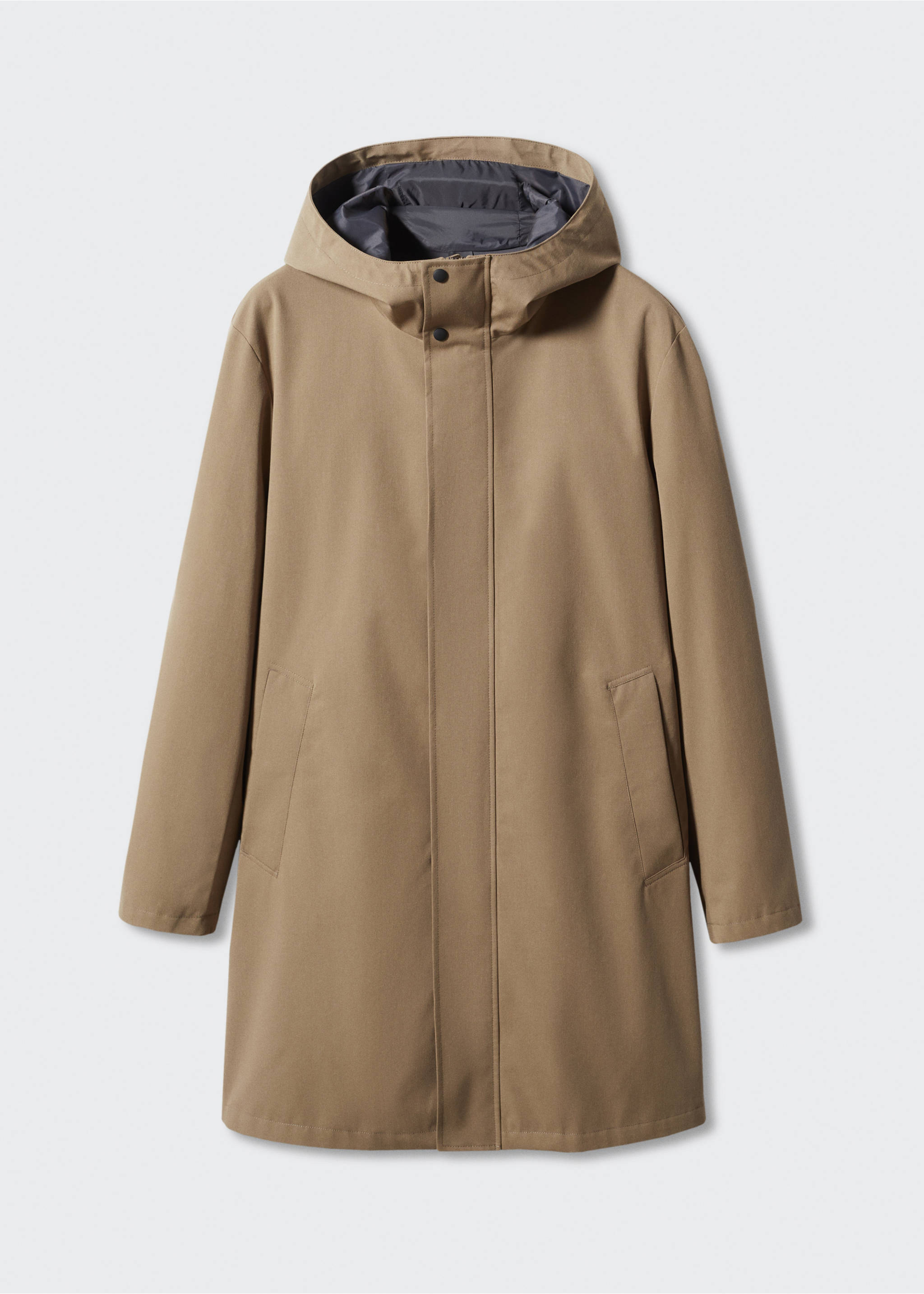 Wasserfestser Parka mit Kapuze - Artikel ohne Model, Beige. Ref: 57084756-00.