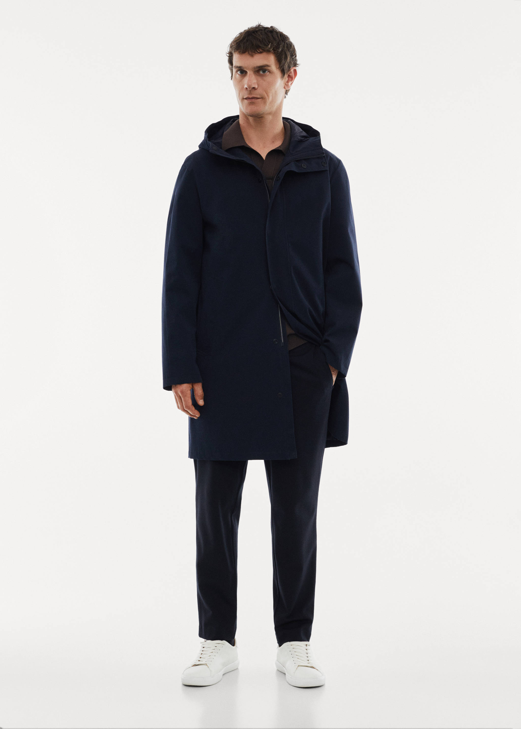 Waterproof parka met capuchon - Overzichtstekening