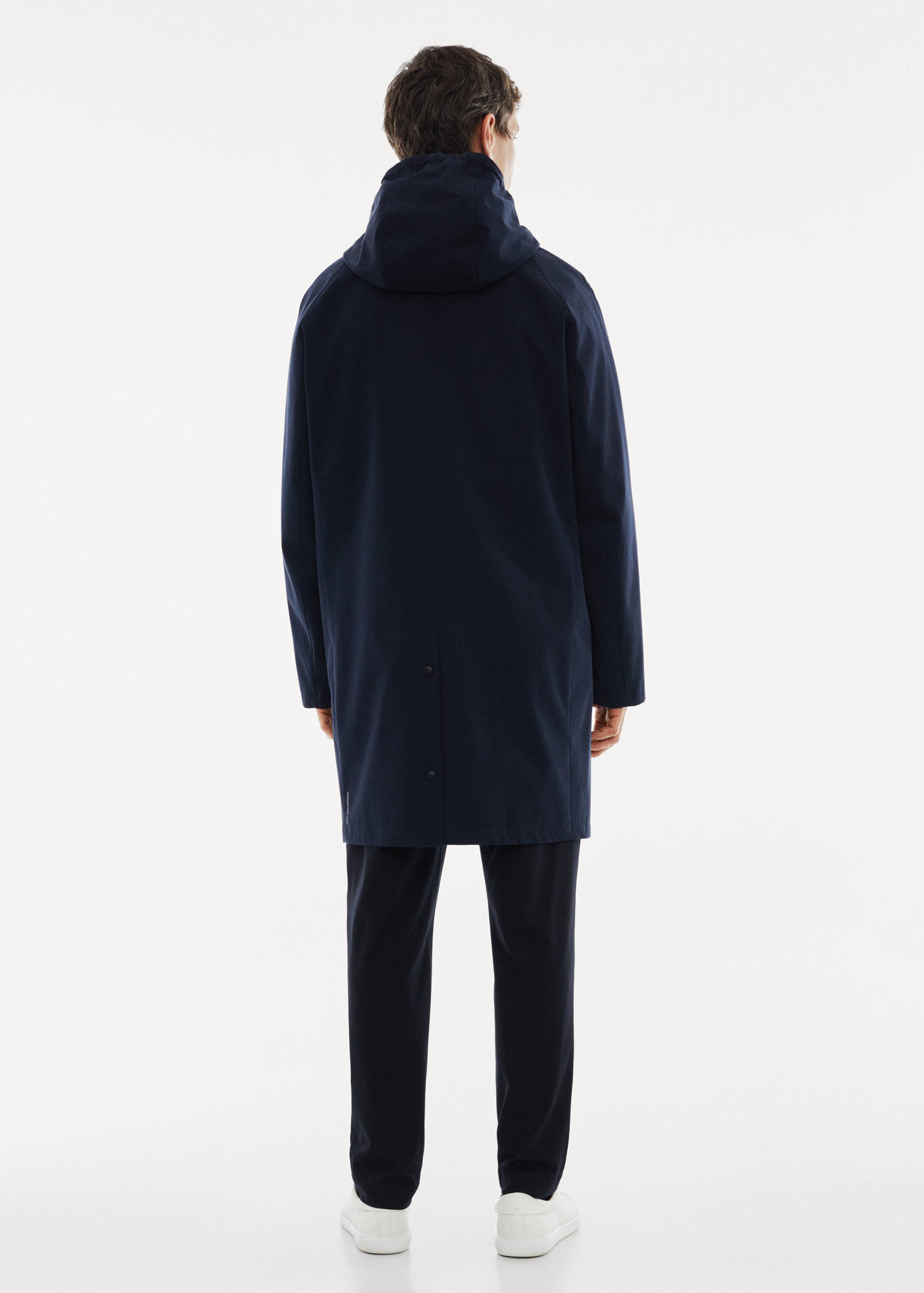 Waterproof parka met capuchon - Achterkant van het artikel