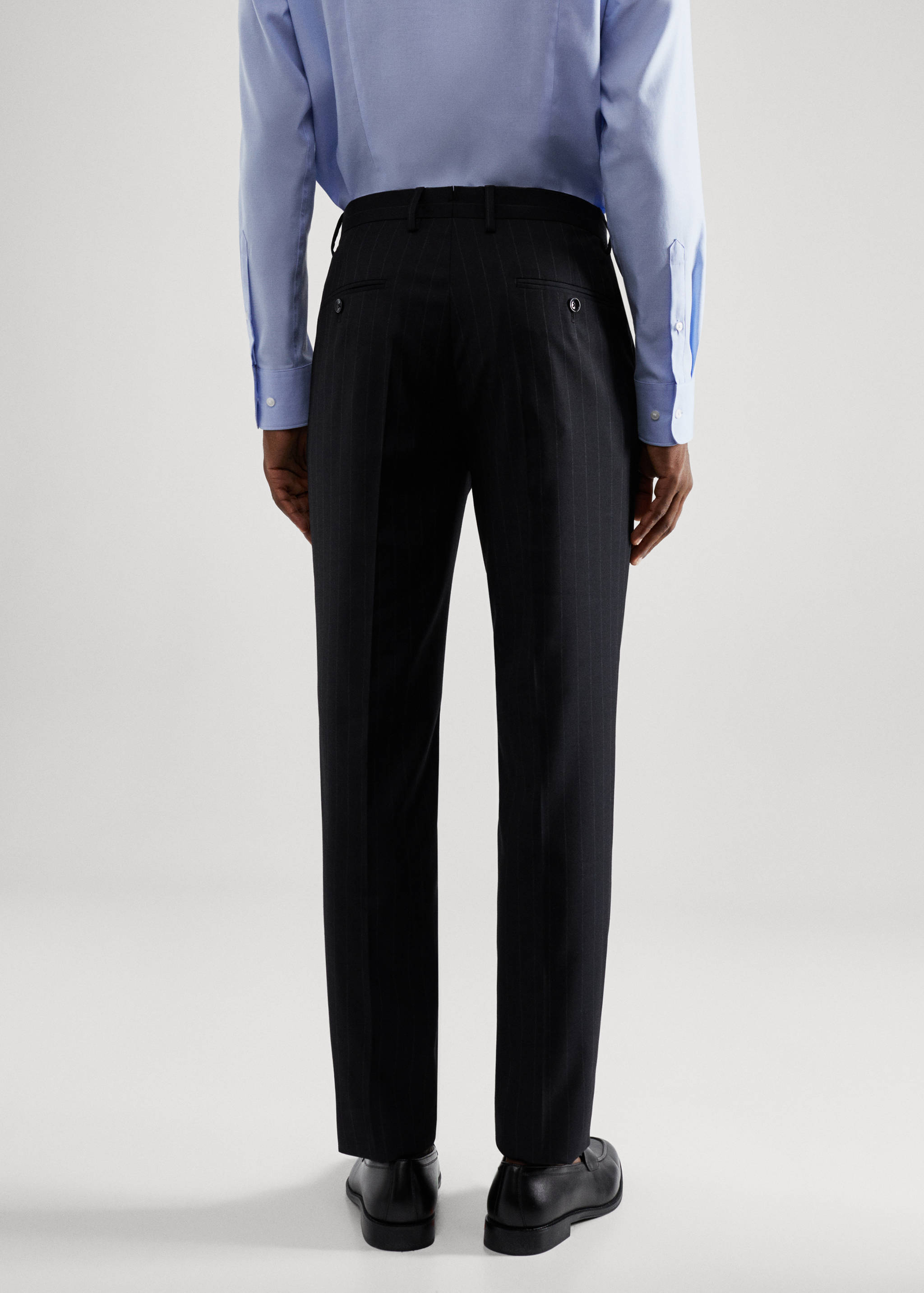 Stretch-fabric slim-fit suit trousers - Reverse of the article