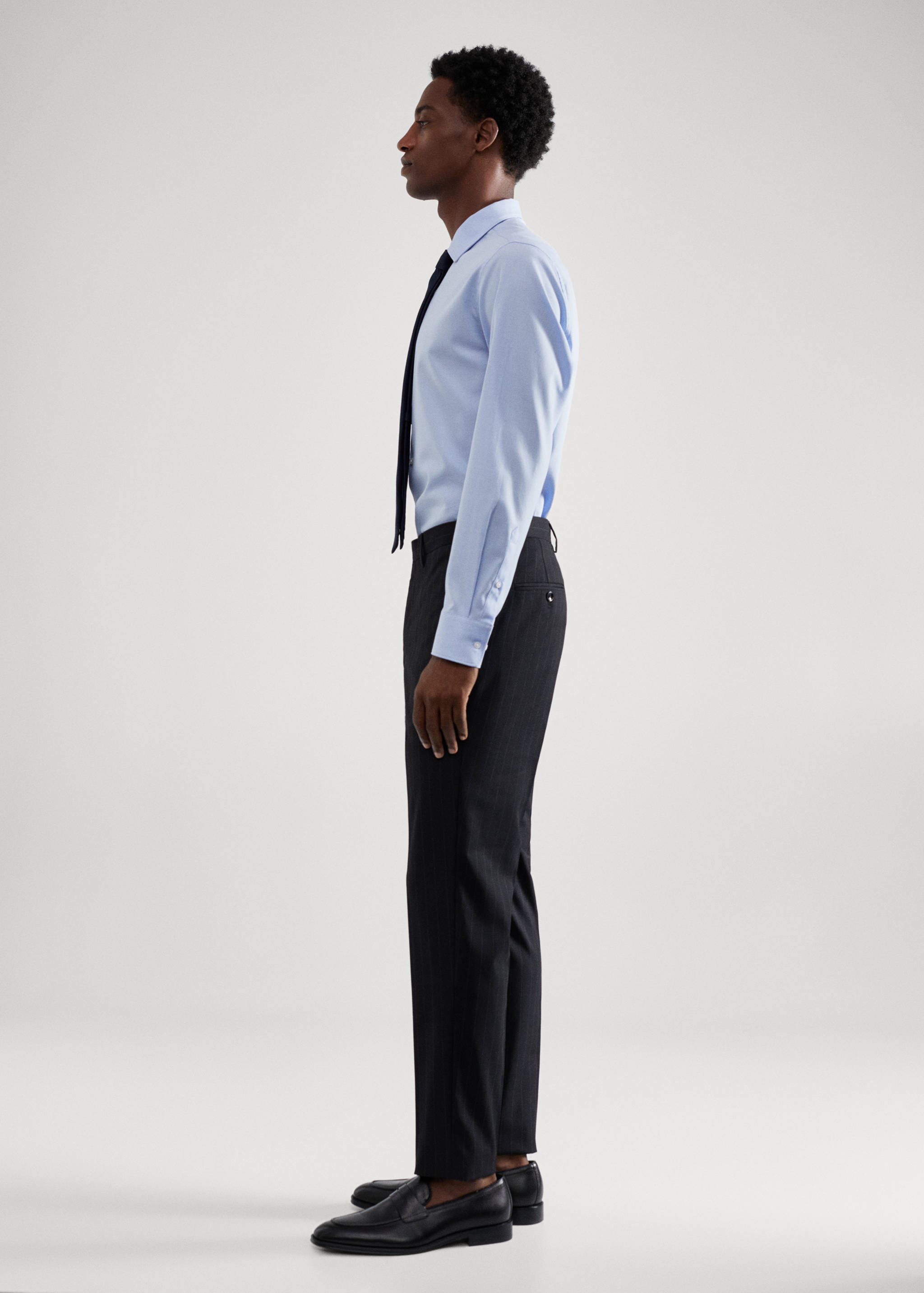 Stretch-fabric slim-fit suit trousers - Details of the article 2