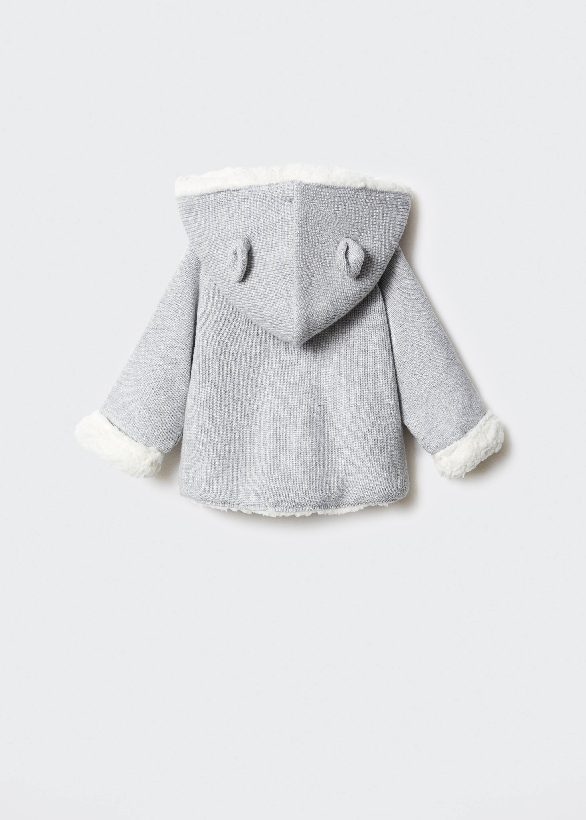 Cardigan mit Innenfutter aus Kunstfell - Rückseite des Artikels