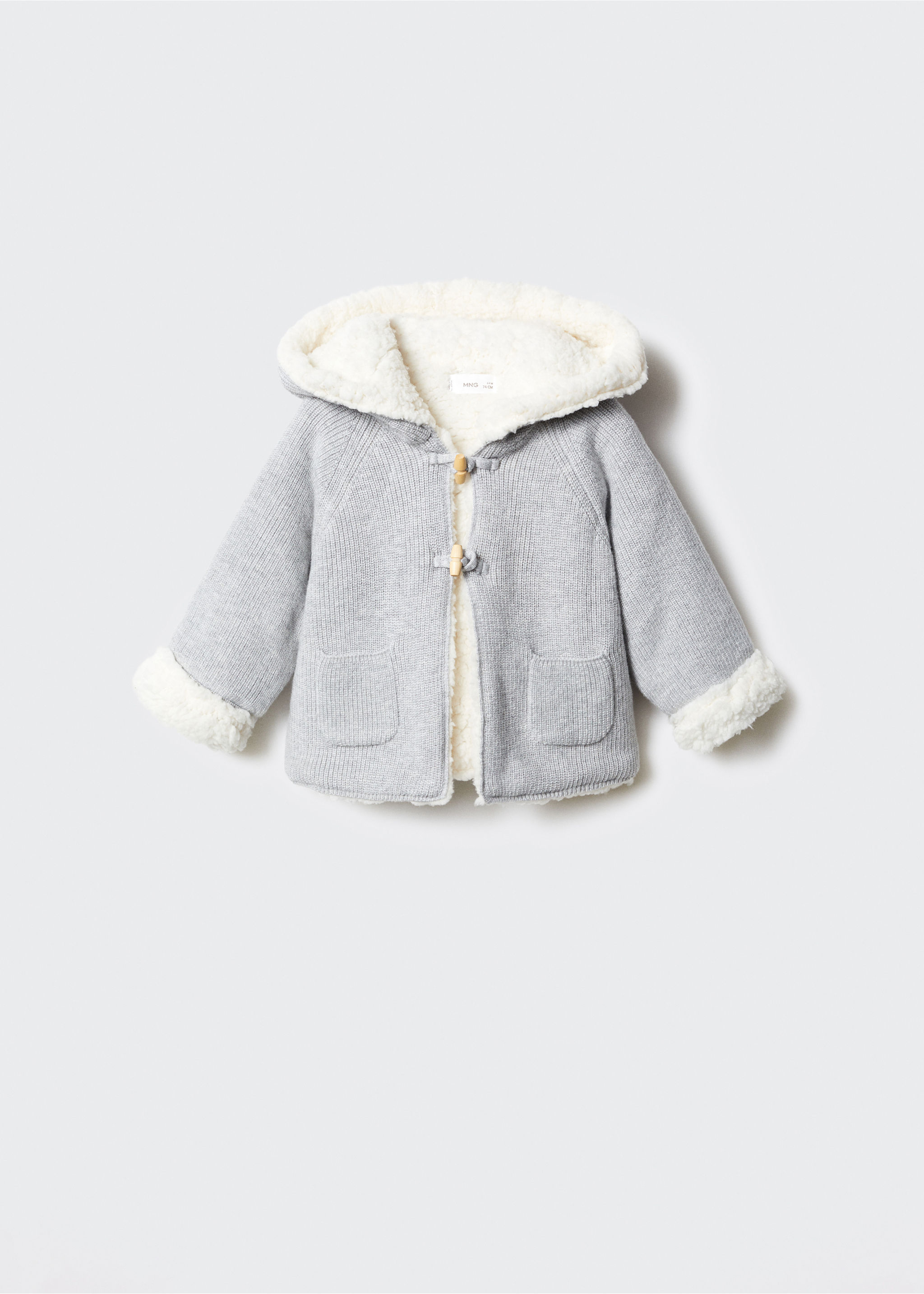 Cardigan din tricot cu blană în interior - Articol fără model