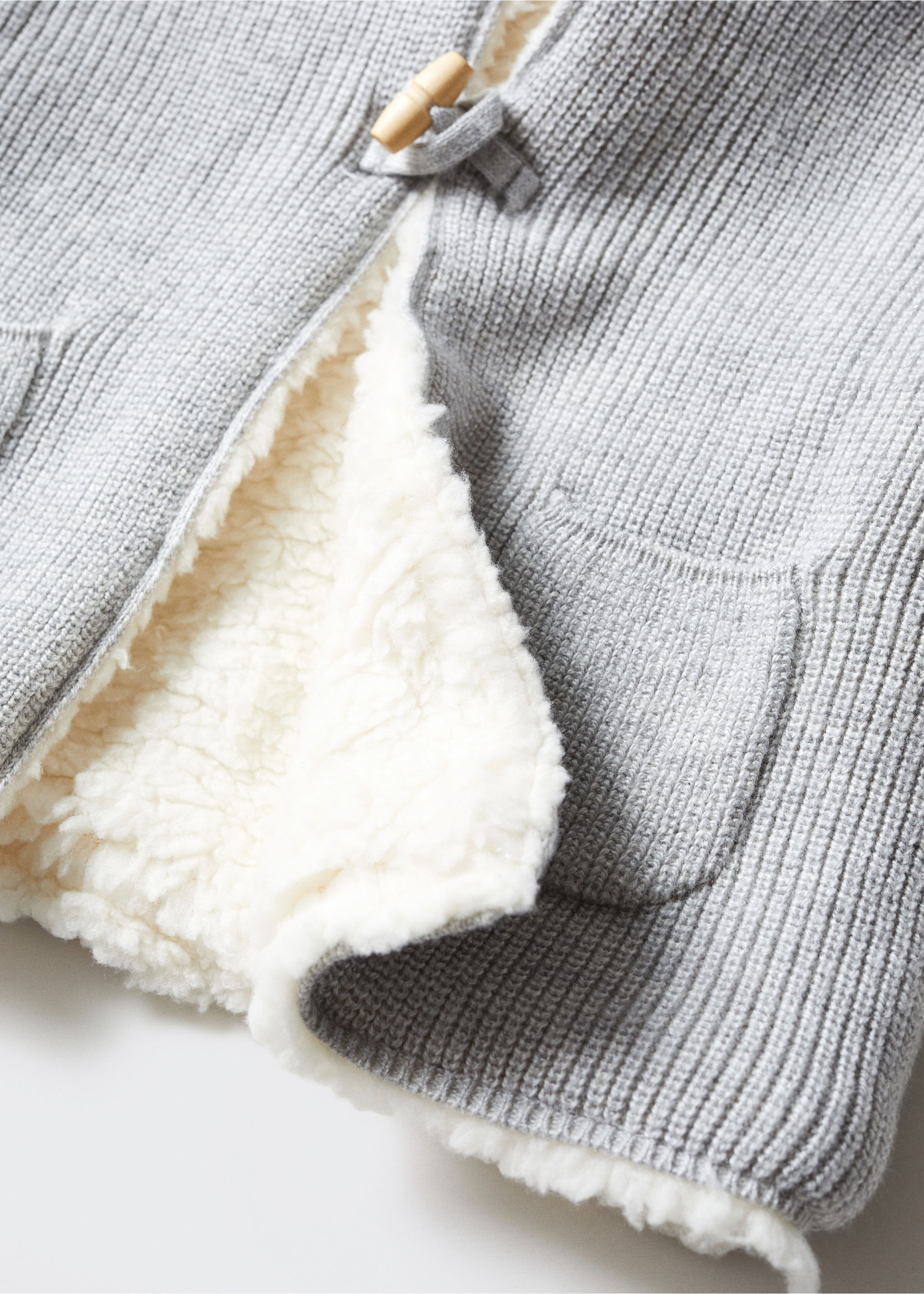 Cardigan din tricot cu blană în interior - Detaliu al articolului 8