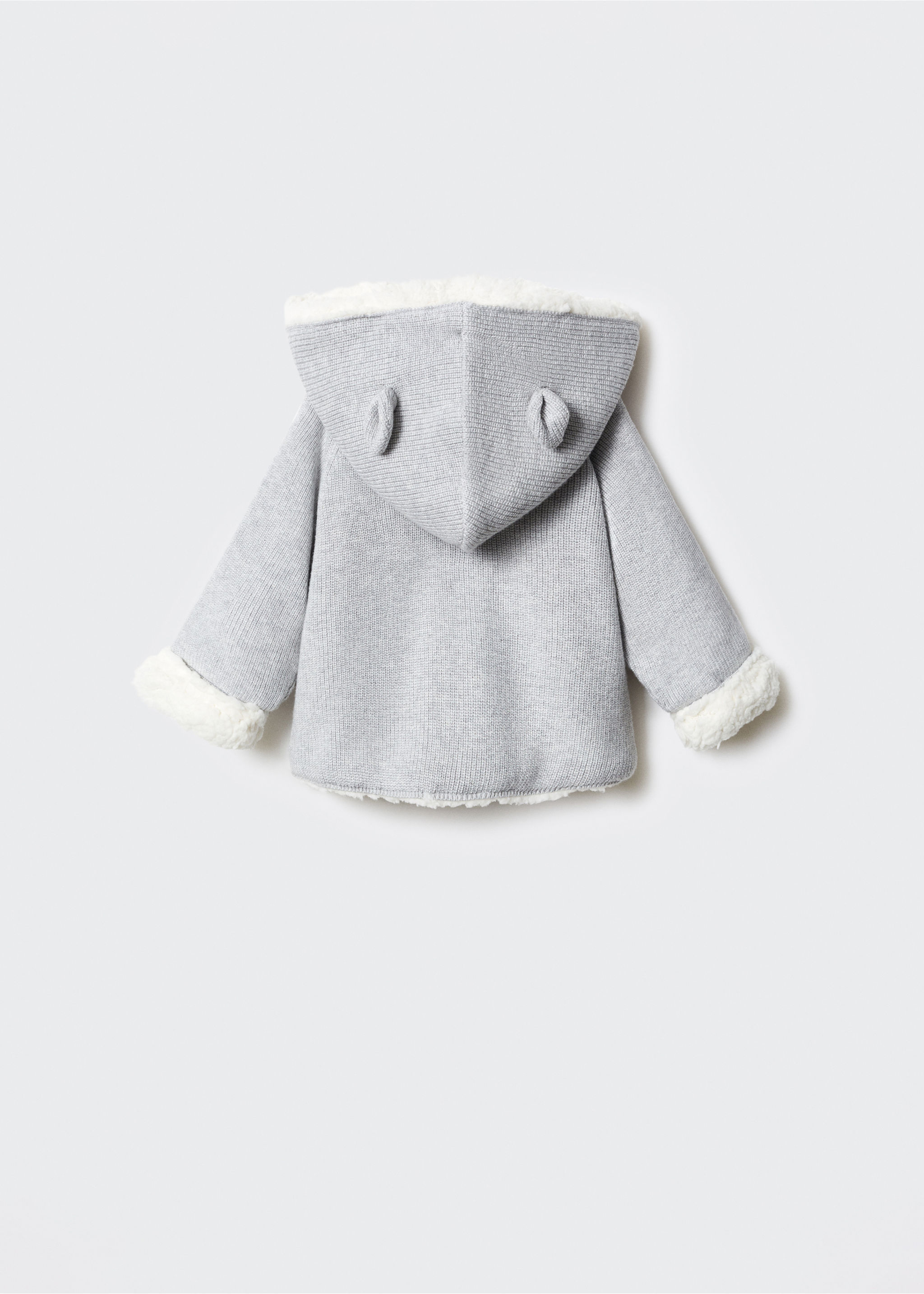 Cardigan din tricot cu blană în interior - Spatele articolului