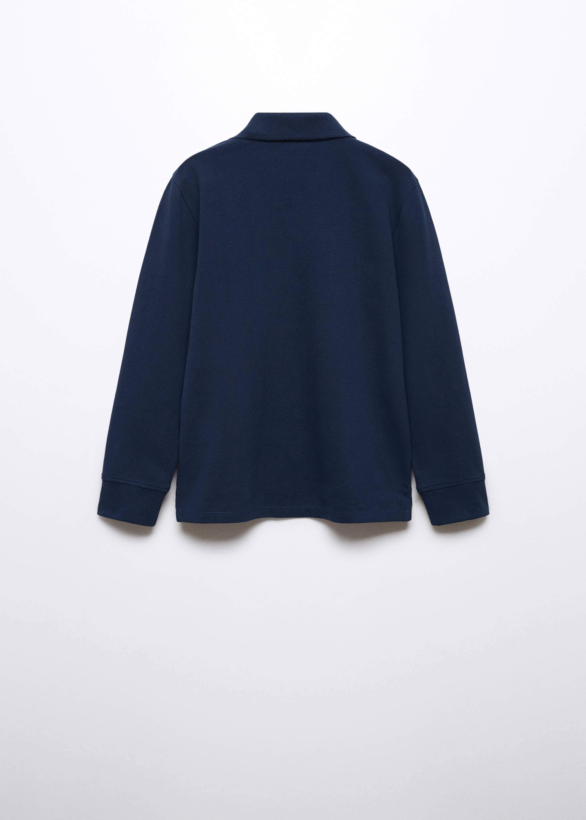 Long sleeves cotton polo - Reverse of the article