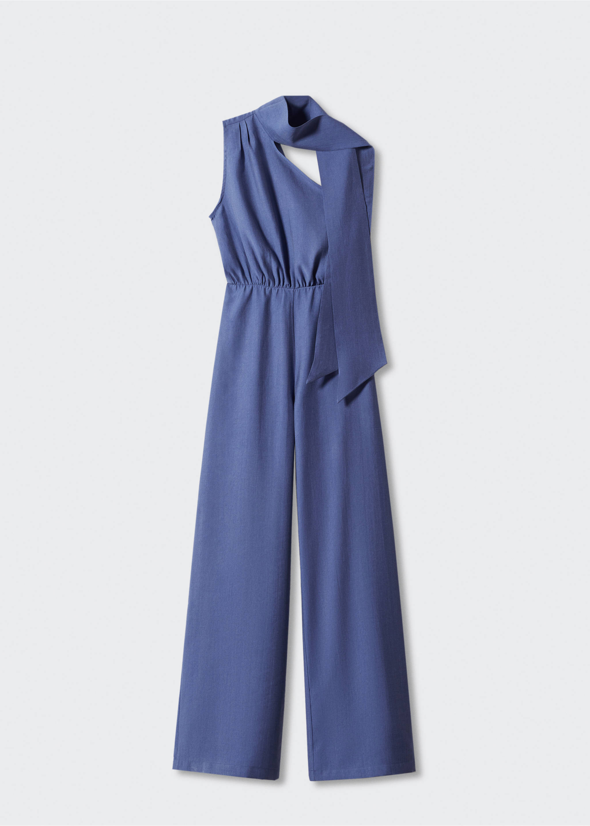 Asymmetric long jumpsuit - Article without model, Blue. Ref: 57084768-00.