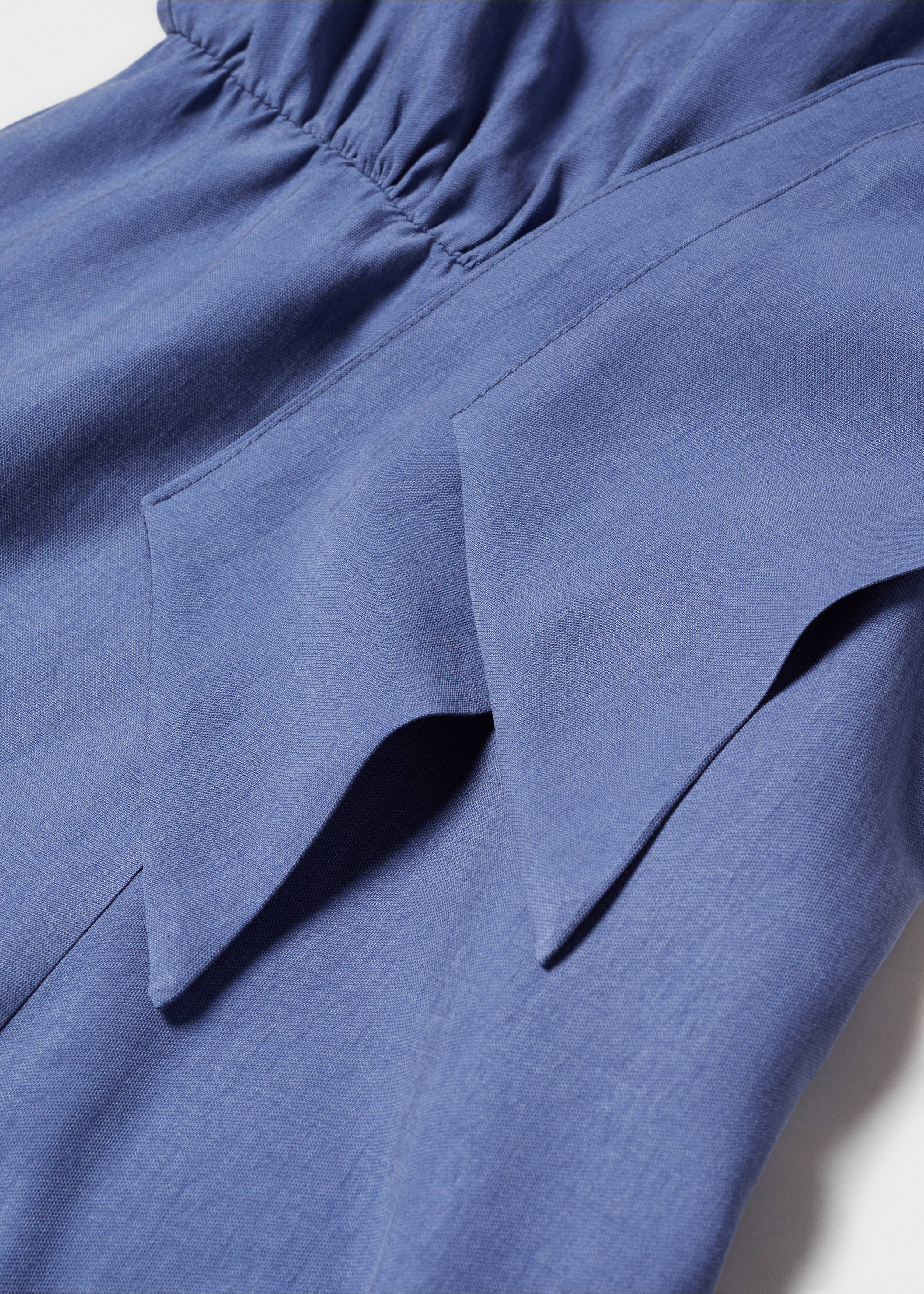 Asymmetric long jumpsuit - Details of the article 8, Blue. Ref: 57084768-00.