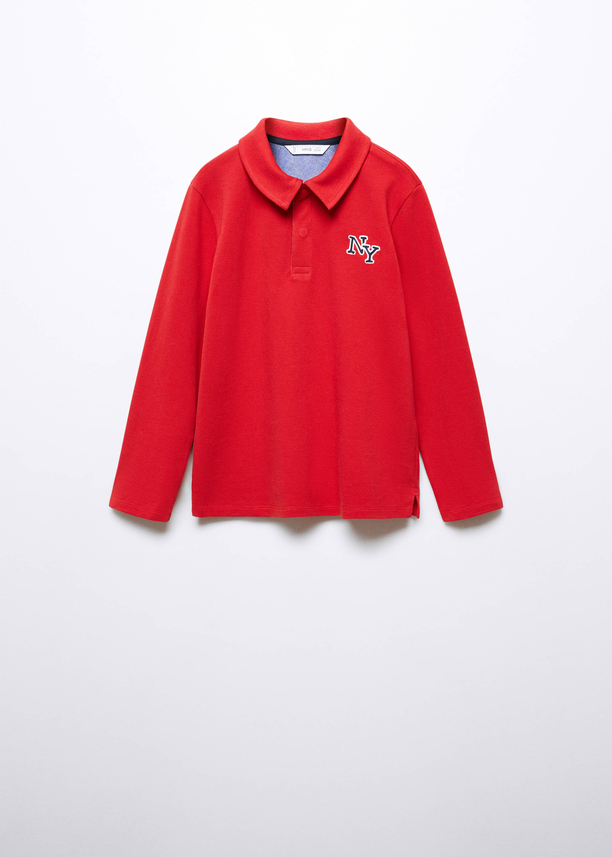 Bavlněné tričko polo s dlouhým rukávem - Zboží bez modelu