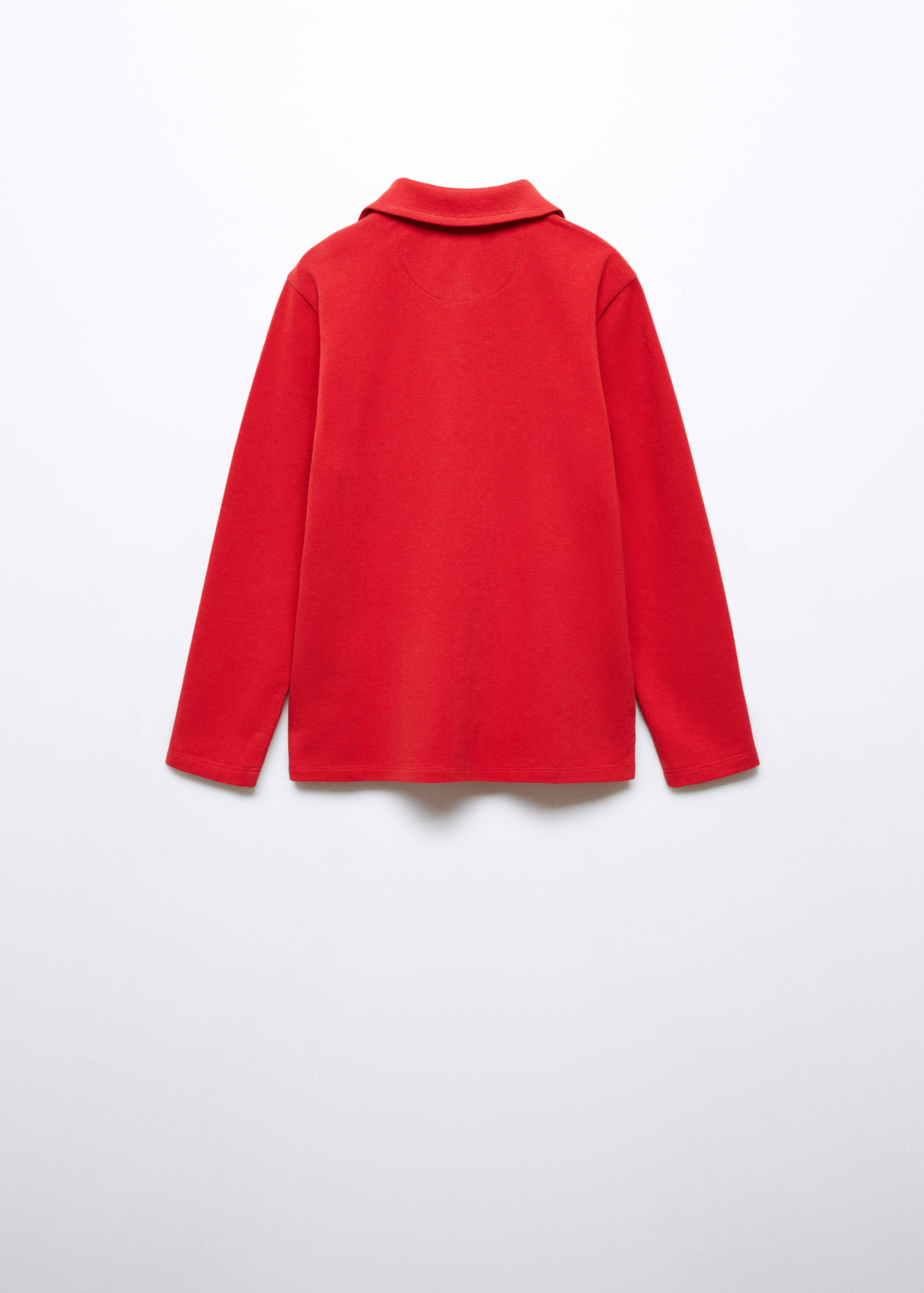 Bavlněné tričko polo s dlouhým rukávem - Zadní strana zboží