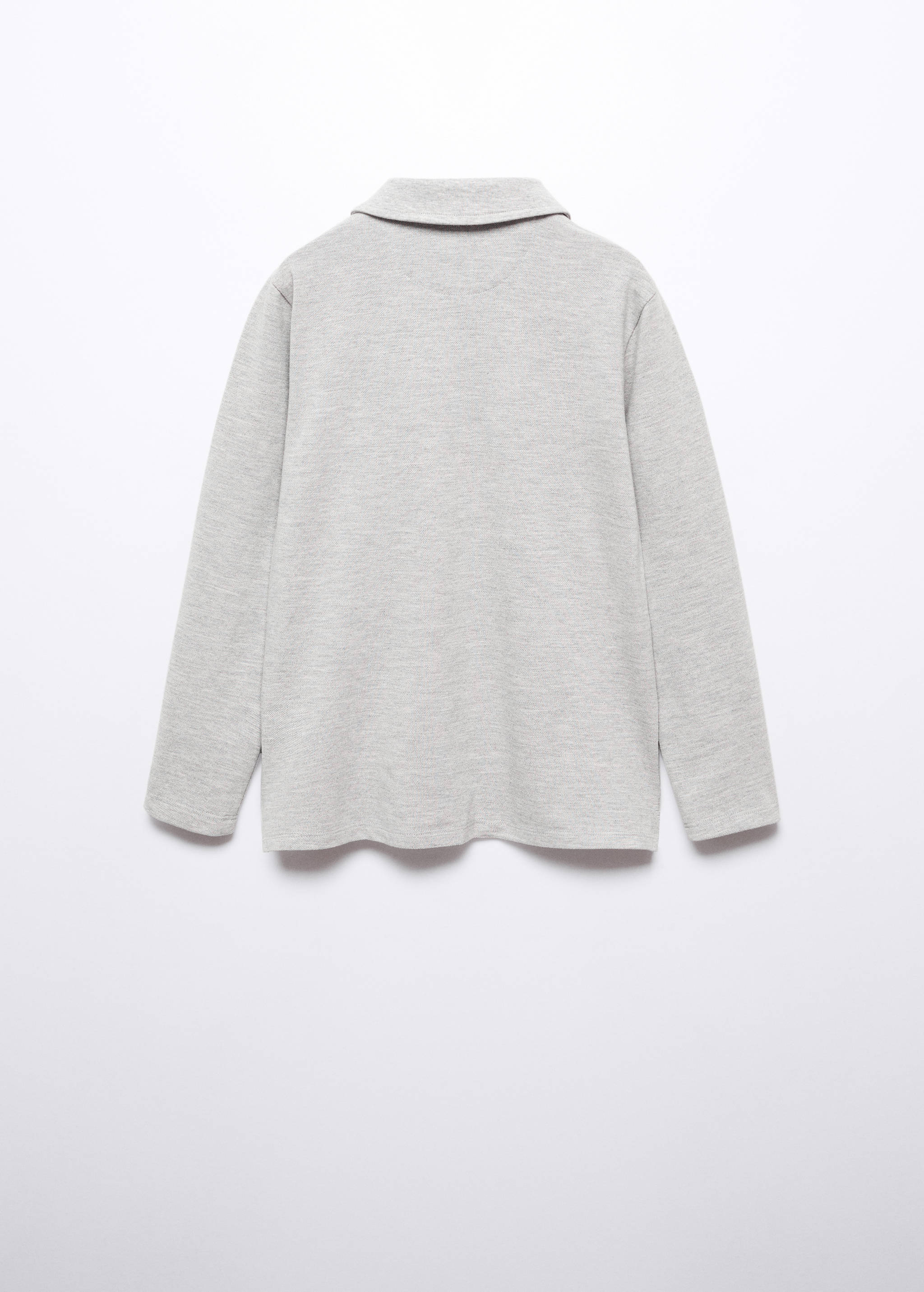 Bavlněné tričko polo s dlouhým rukávem - Zadní strana zboží