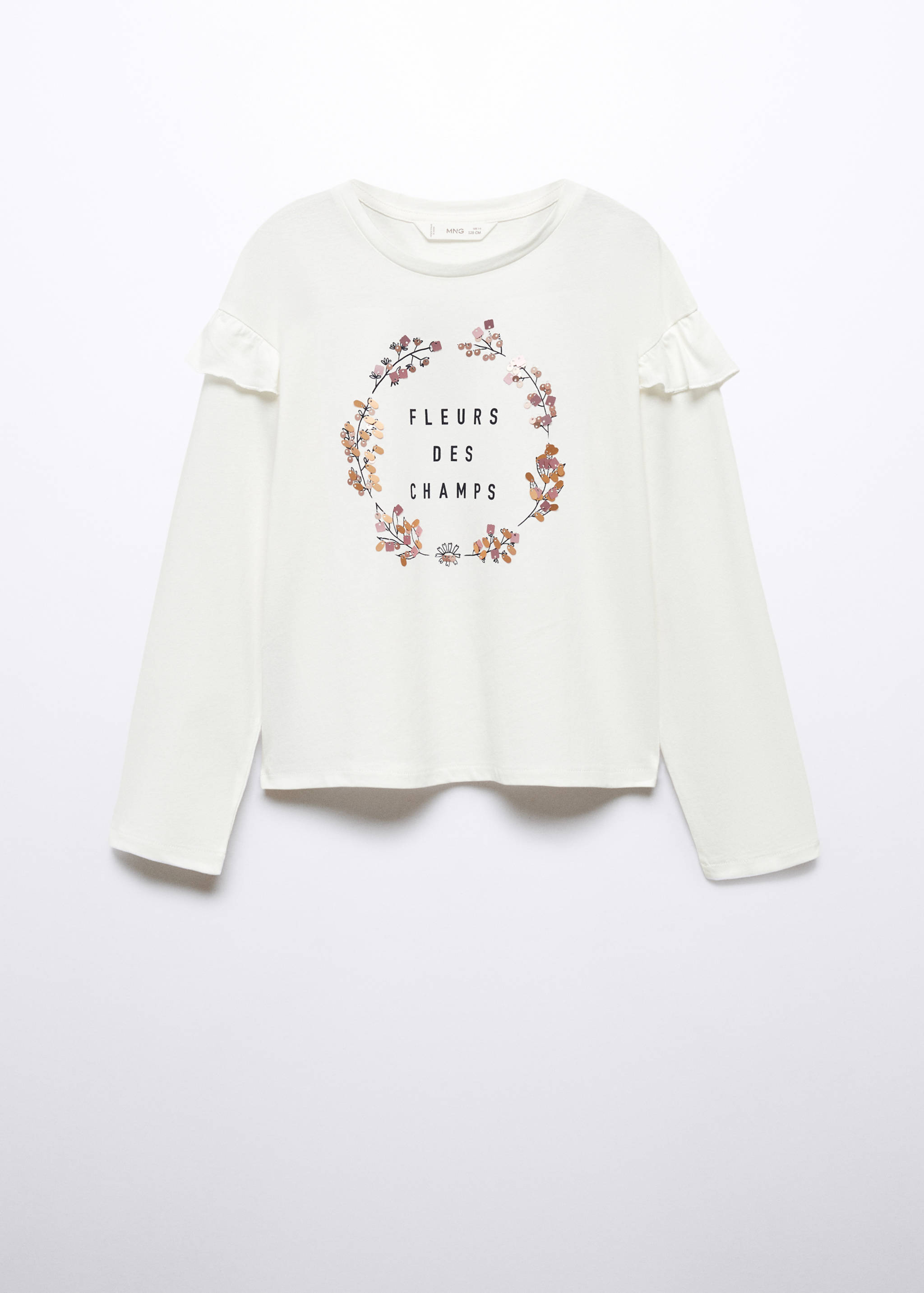 Ruffled printed t-shirt - Article without model