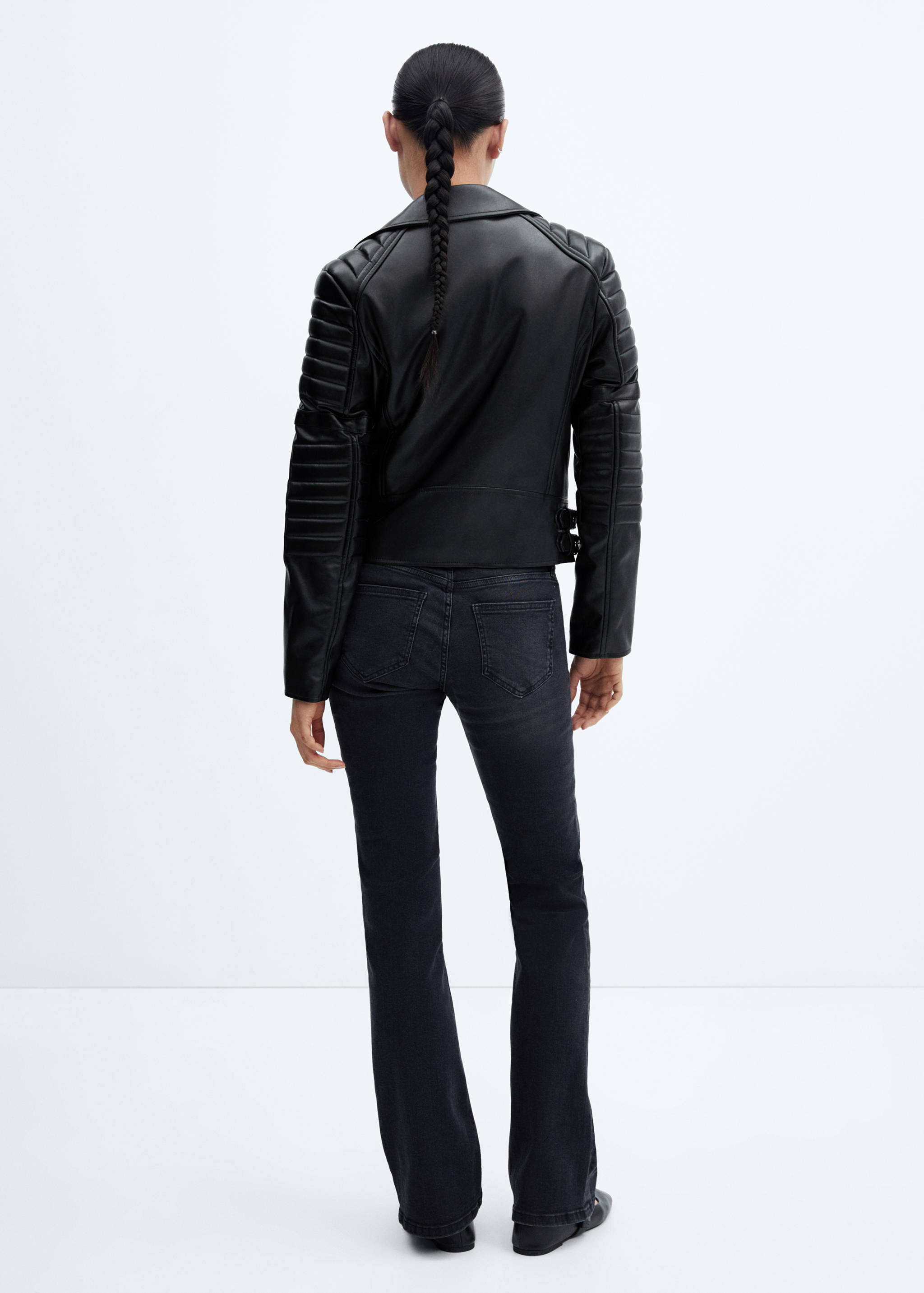 Chaqueta biker efecto piel - Reverso del artículo