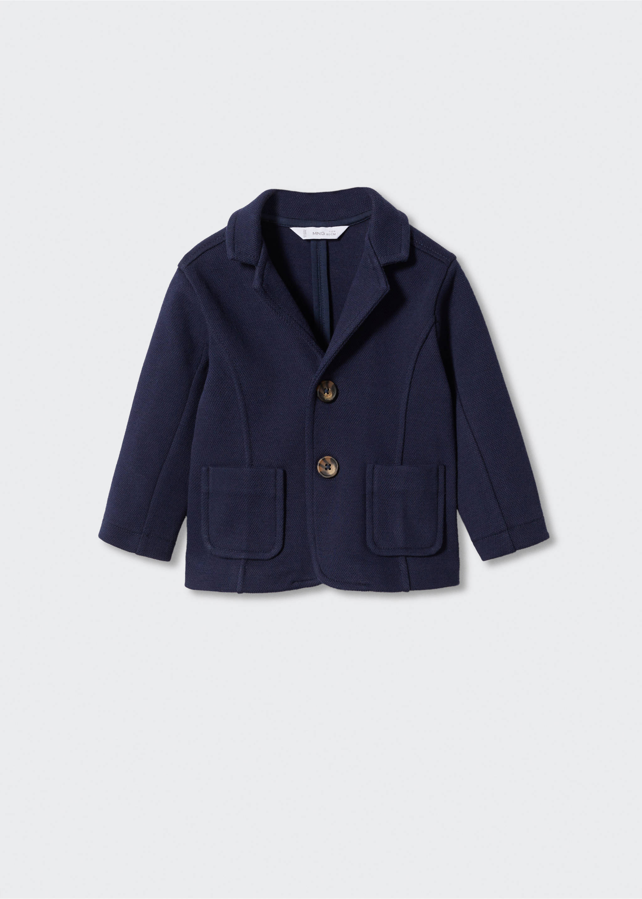 Americana vestir regular fit textura - Article sense model, Blau marí fosc. Ref: 57085139-00.