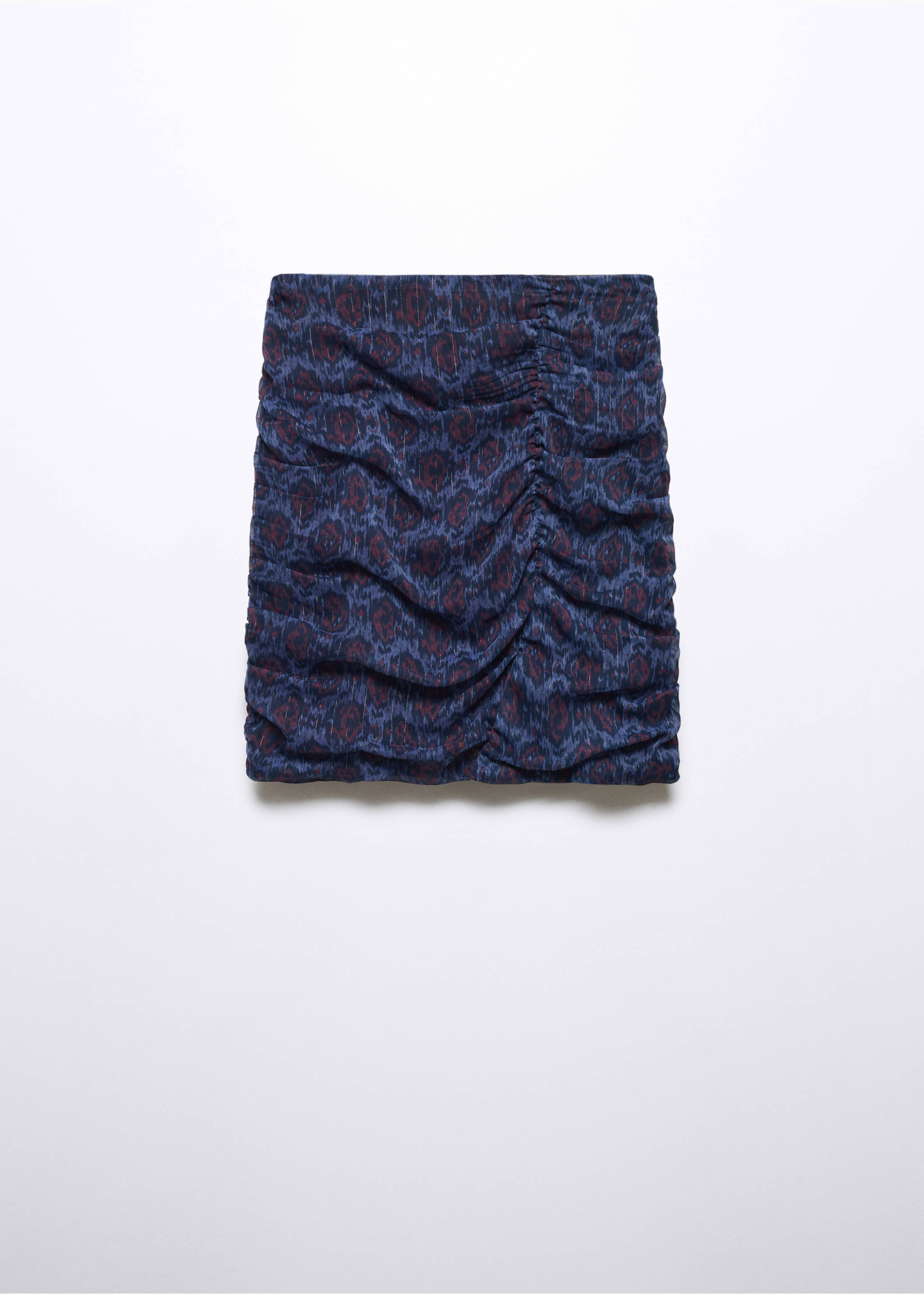 Printed pleated skirt - Article without model, Dark Navy. Ref: 57085140-00.