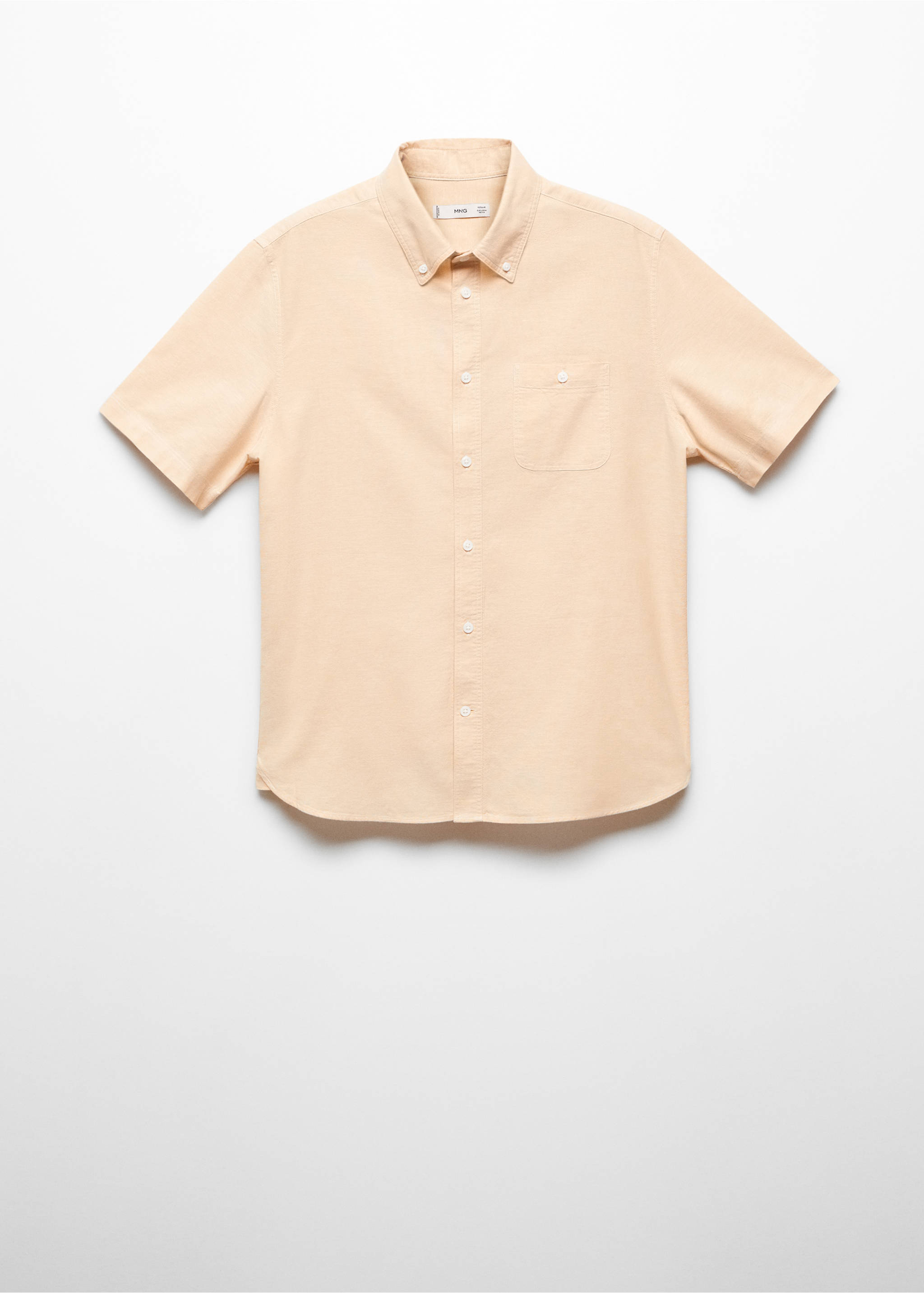 Regular-fit 100% cotton shirt - Article without model, Pastel Yellow. Ref: 57085786-00.