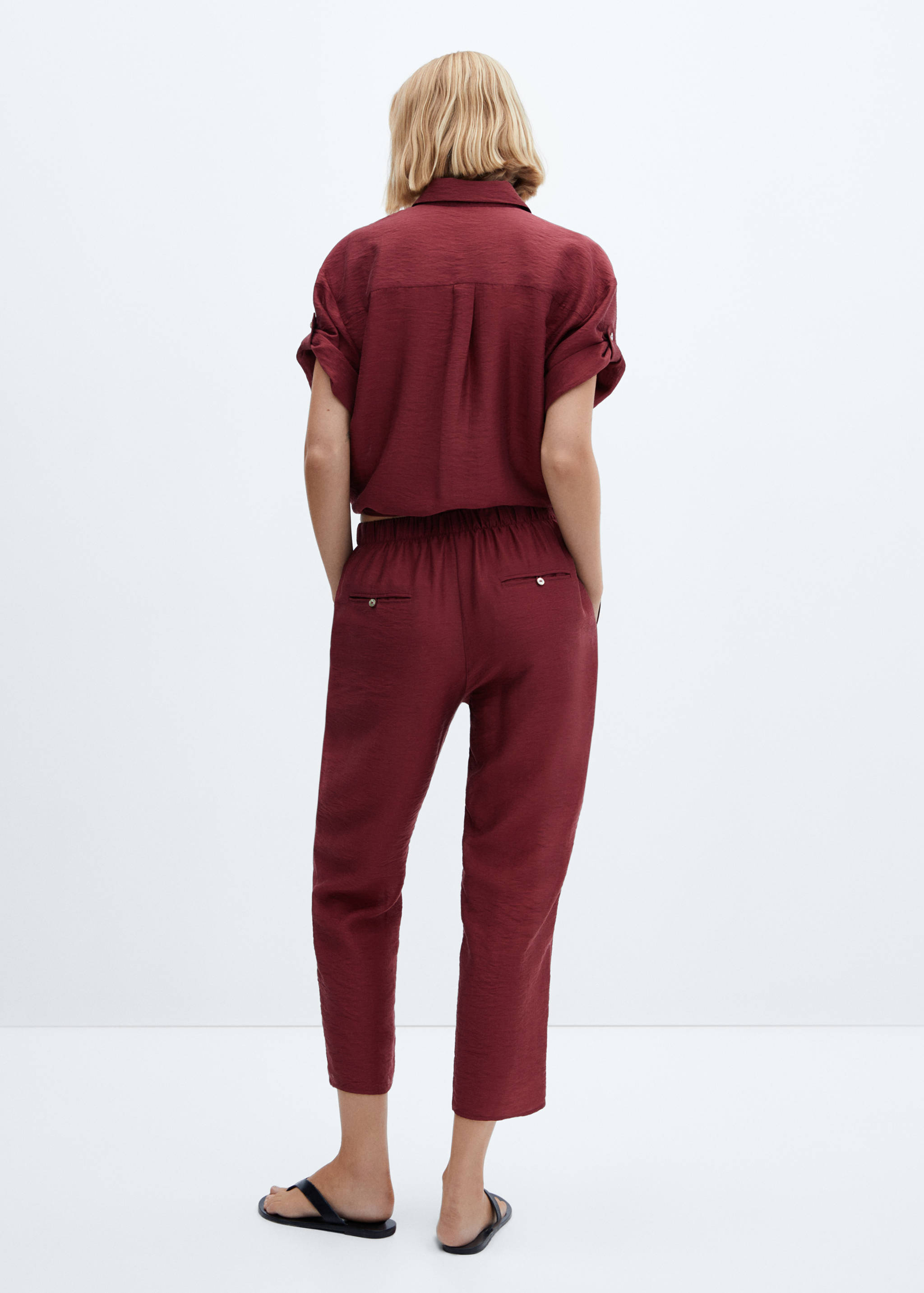 Satinierte Lyocell-Hose - Rückseite des Artikels