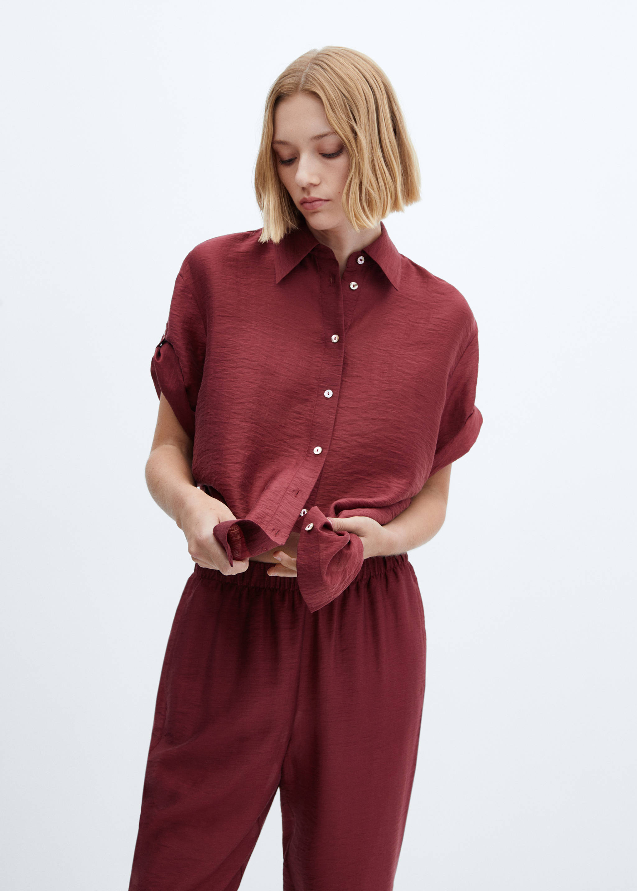 Satinierte Lyocell-Hose - Detail des Artikels 1