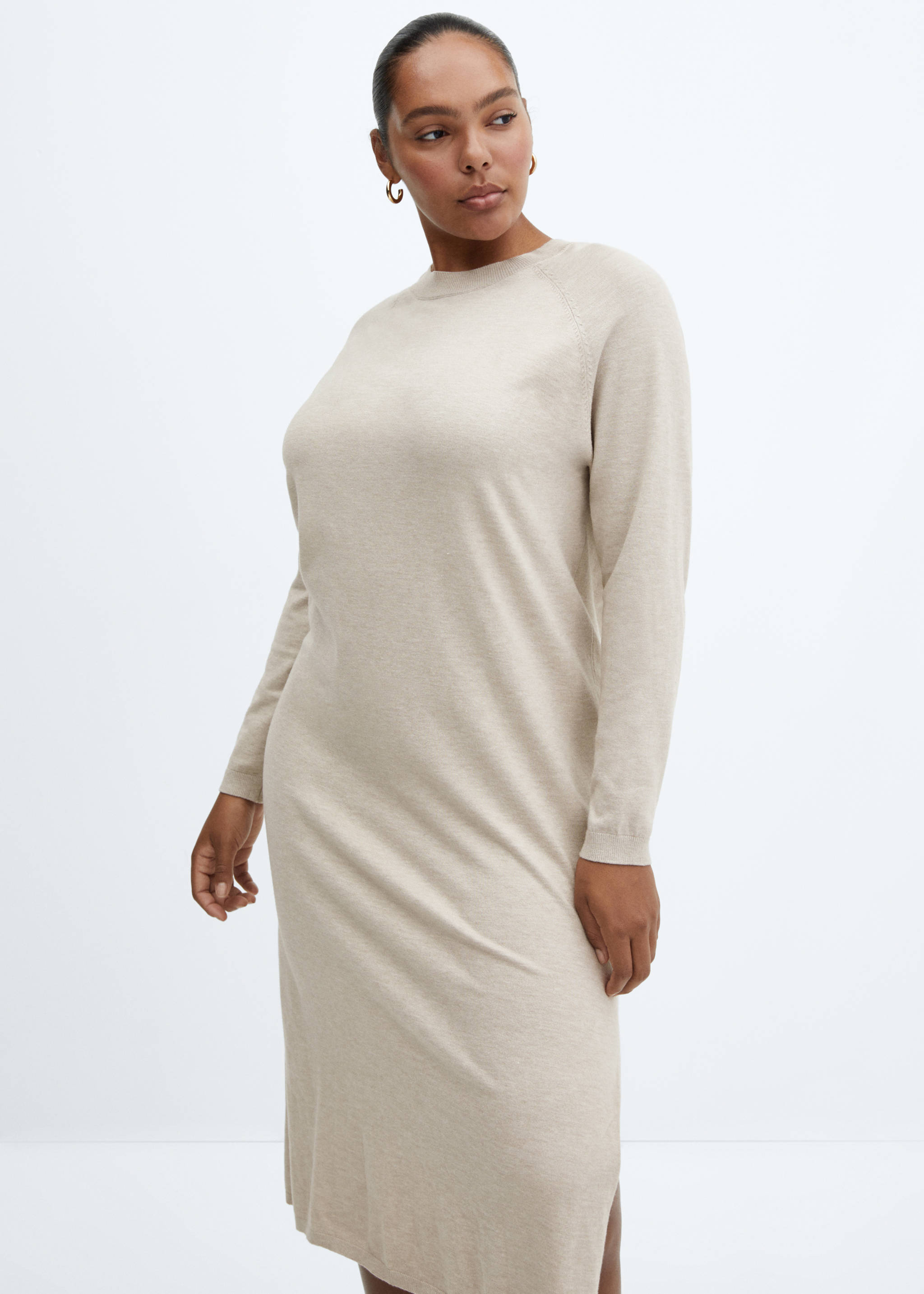 Round-neck knitted dress - Details of the article 5
