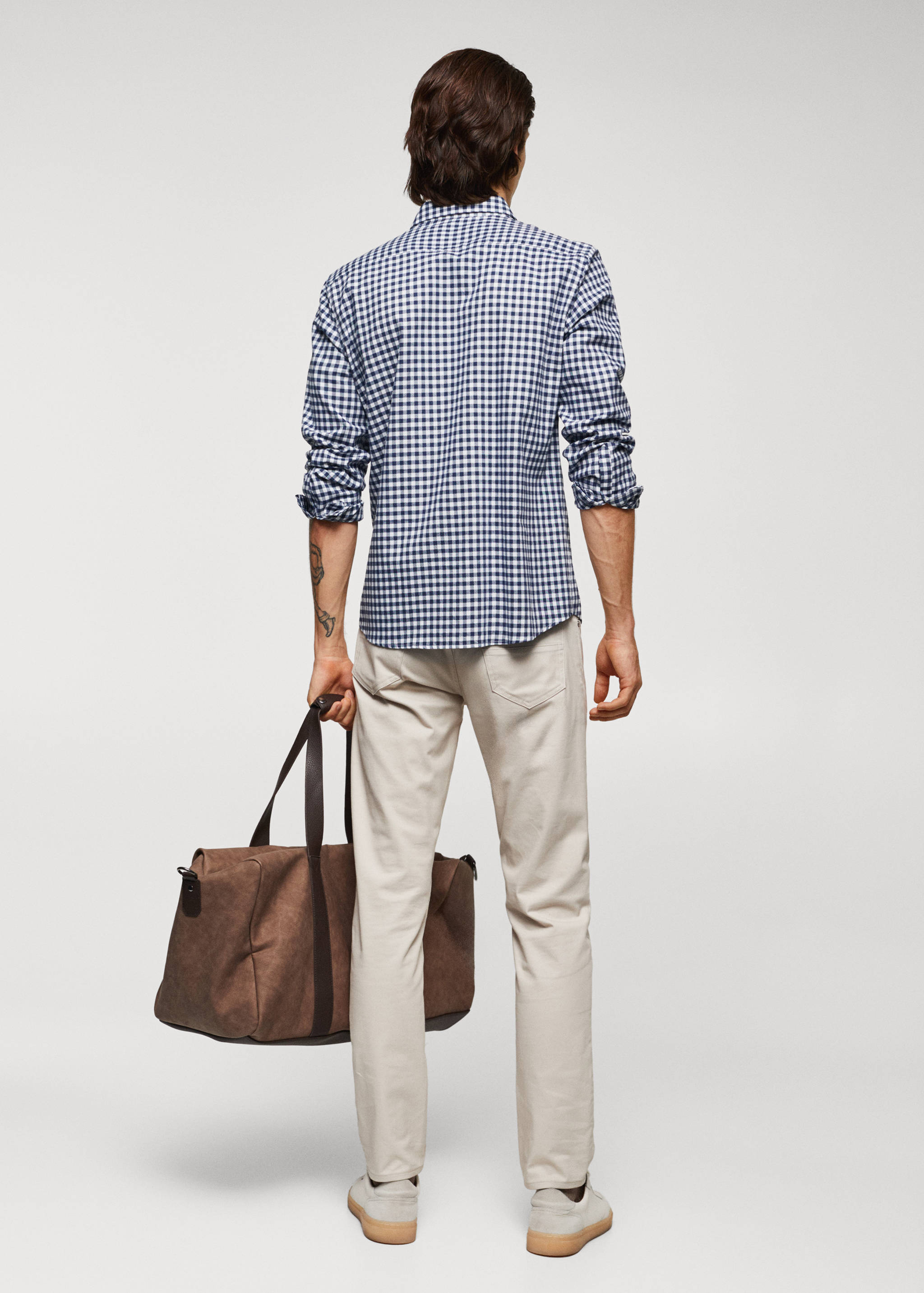 Baumwollhemd mit Vichy-Karomuster - Rückseite des Artikels