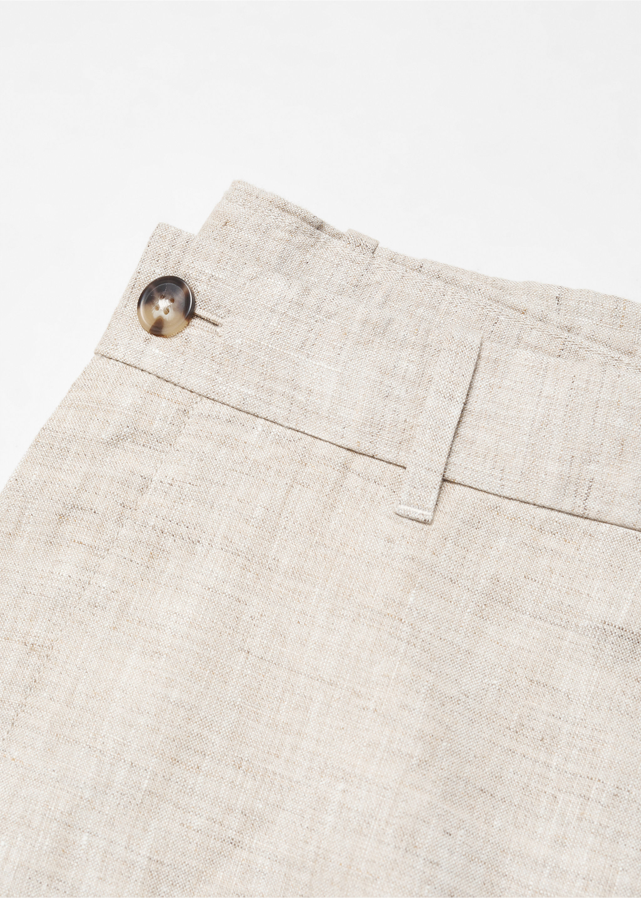 100% linen bermuda shorts - Details of the article 8