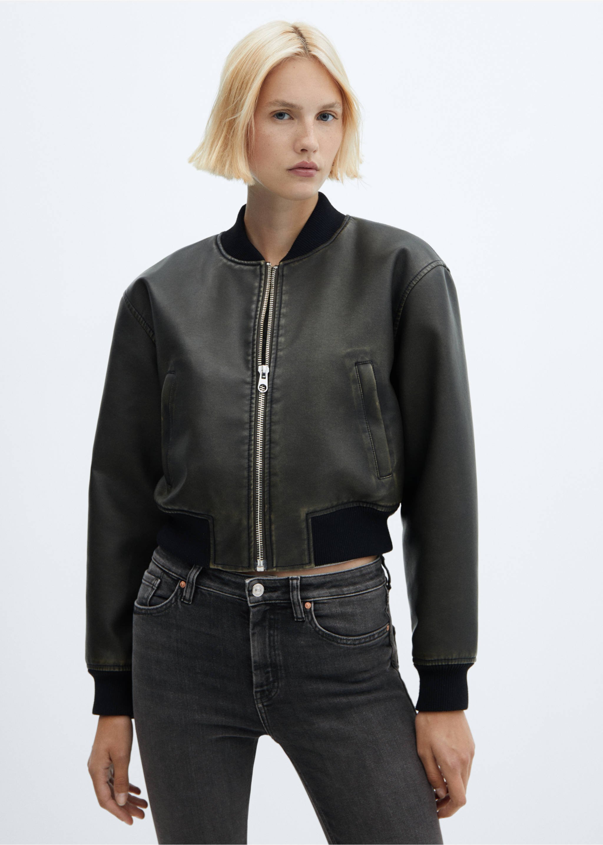 Jeans skinny cropped - Artikkeldetalj 1, Grå. Ref: 57085957-00.