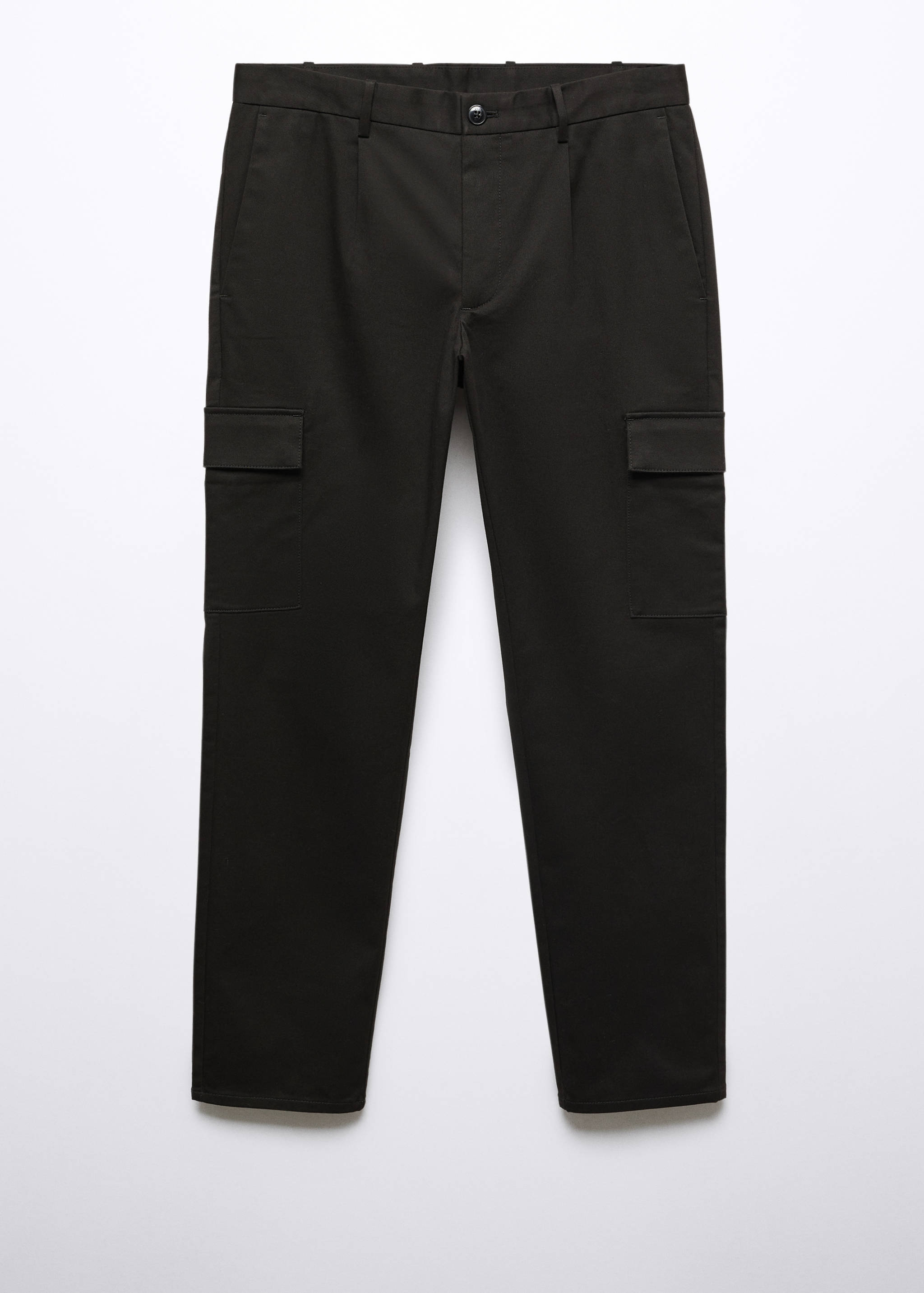 Slim-fit cotton cargo trousers - Article without model