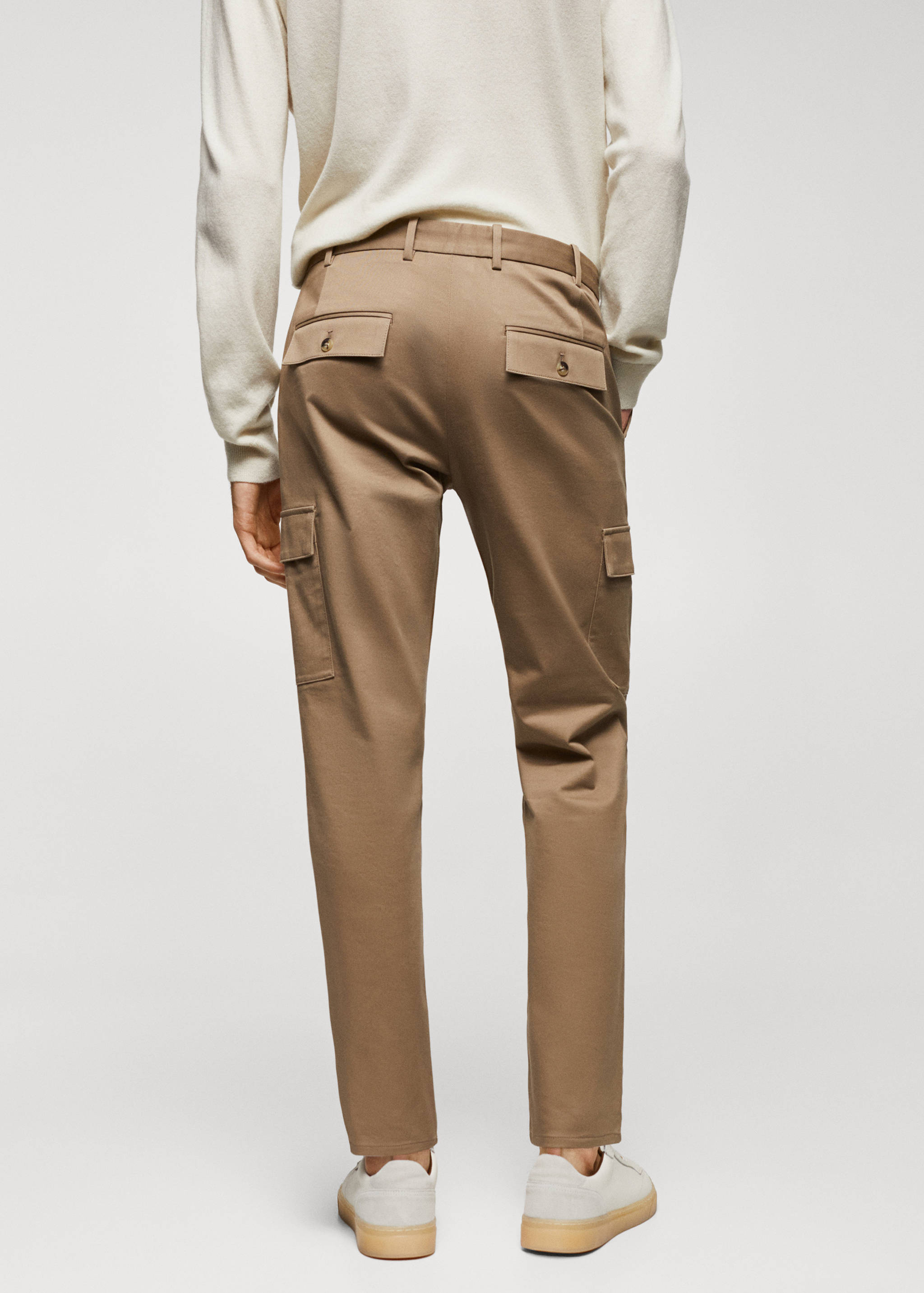 Slim-fit cotton cargo trousers - Reverse of the article