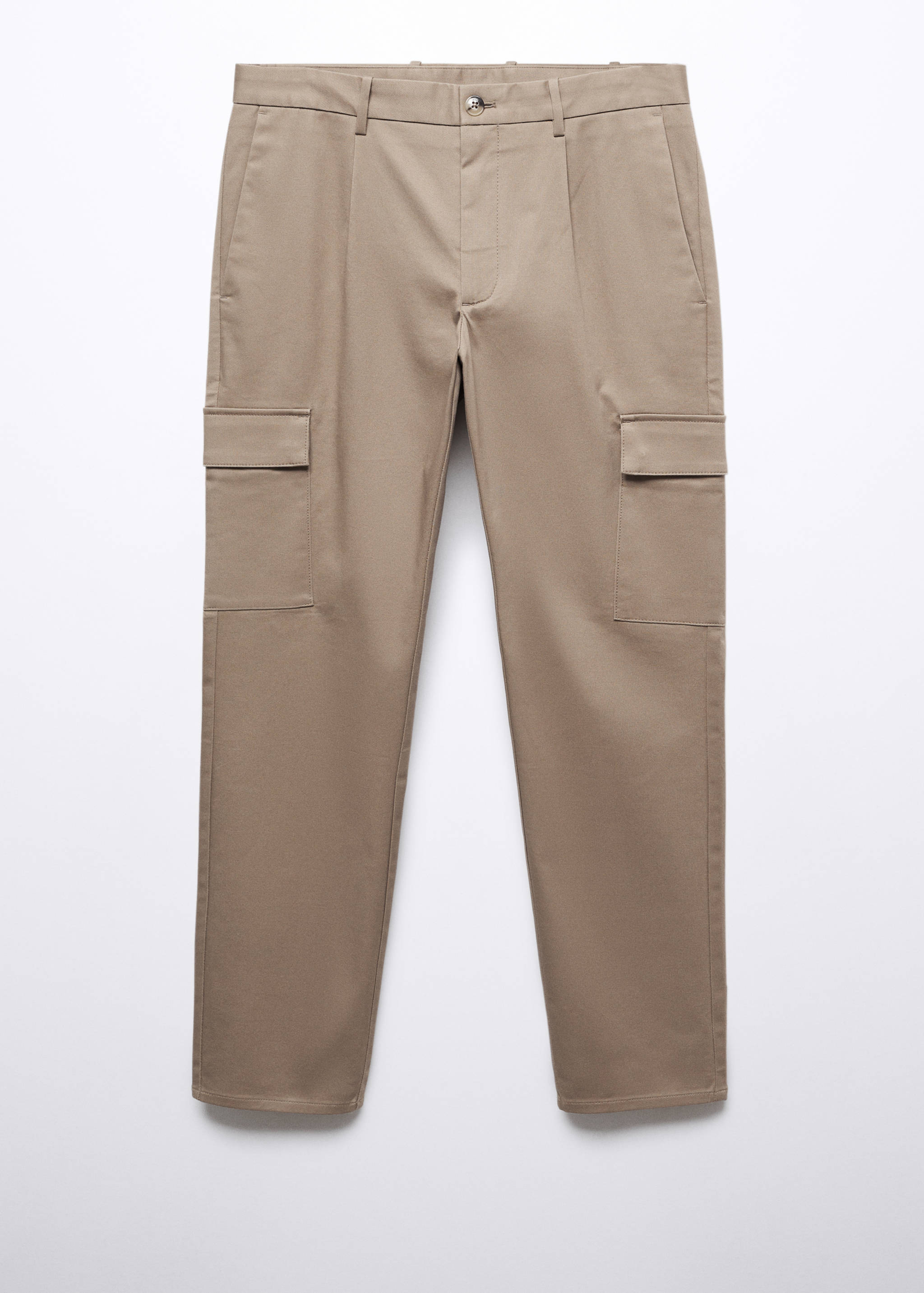 Slim-fit cotton cargo trousers - Article without model