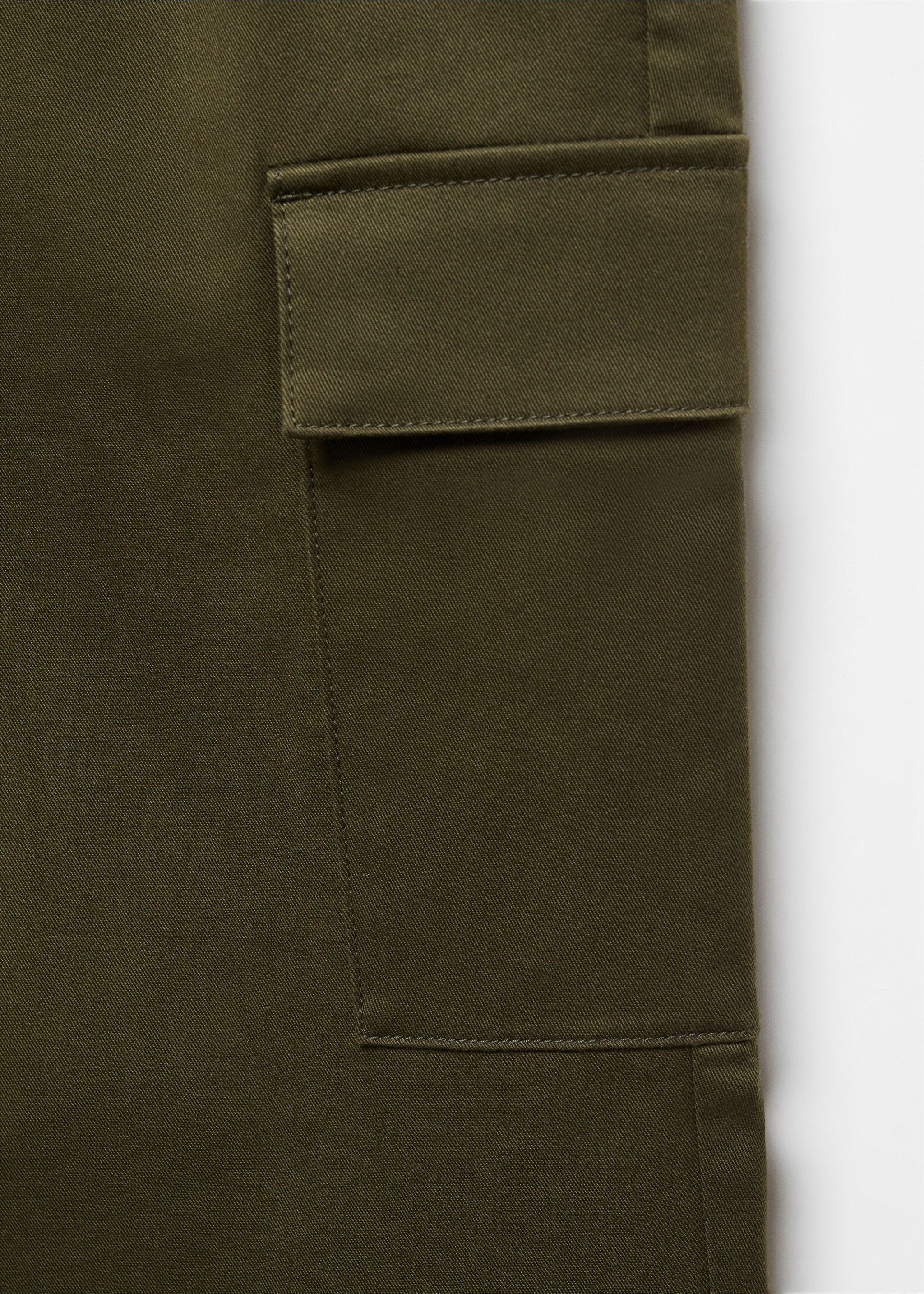 Slim-fit cotton cargo trousers - Details of the article 8