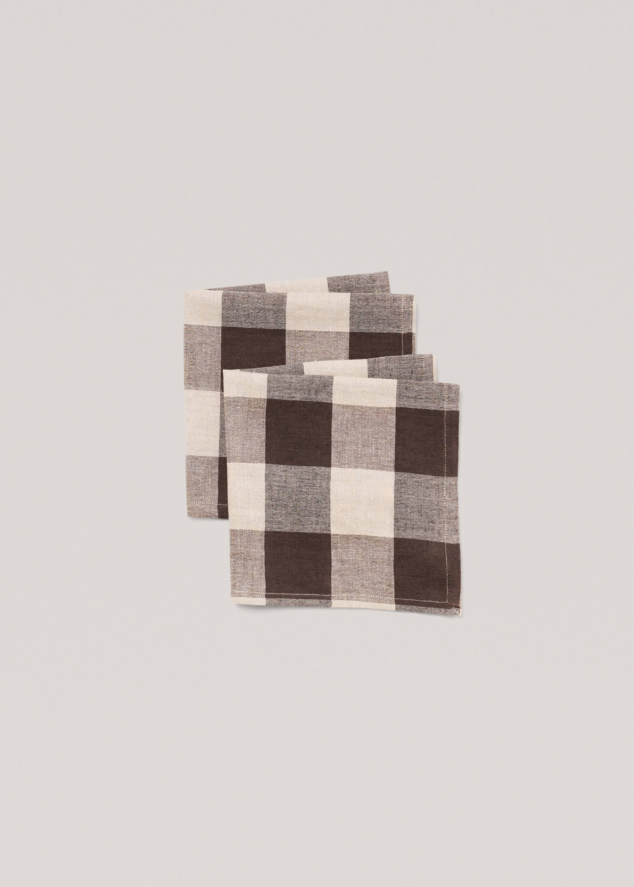 Pack de dois guardanapos de linho e algodão aos quadrados 45x45 cm - Pormenor do artigo 1