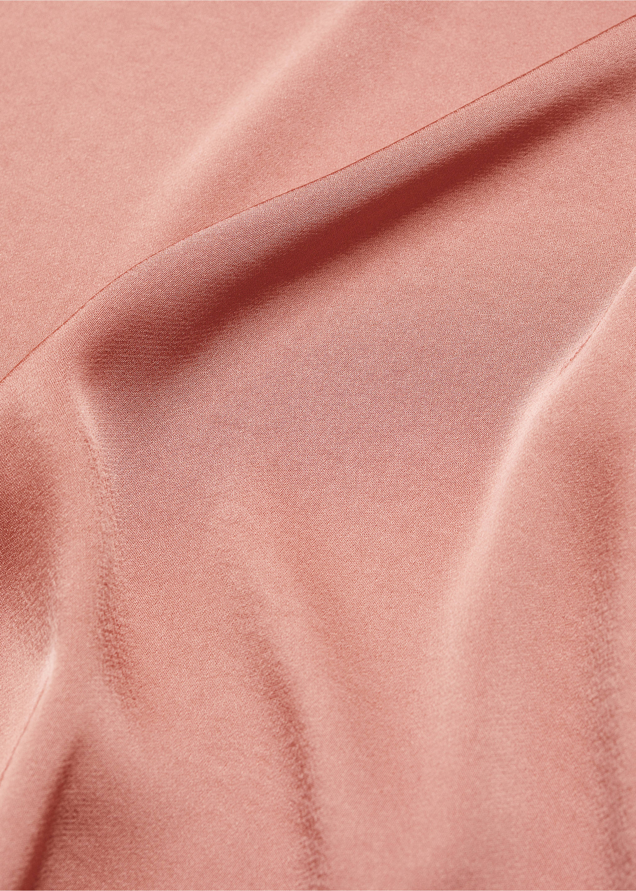 Satin blouse - Details of the article 8, Pastel Pink. Ref: 57085976-00.