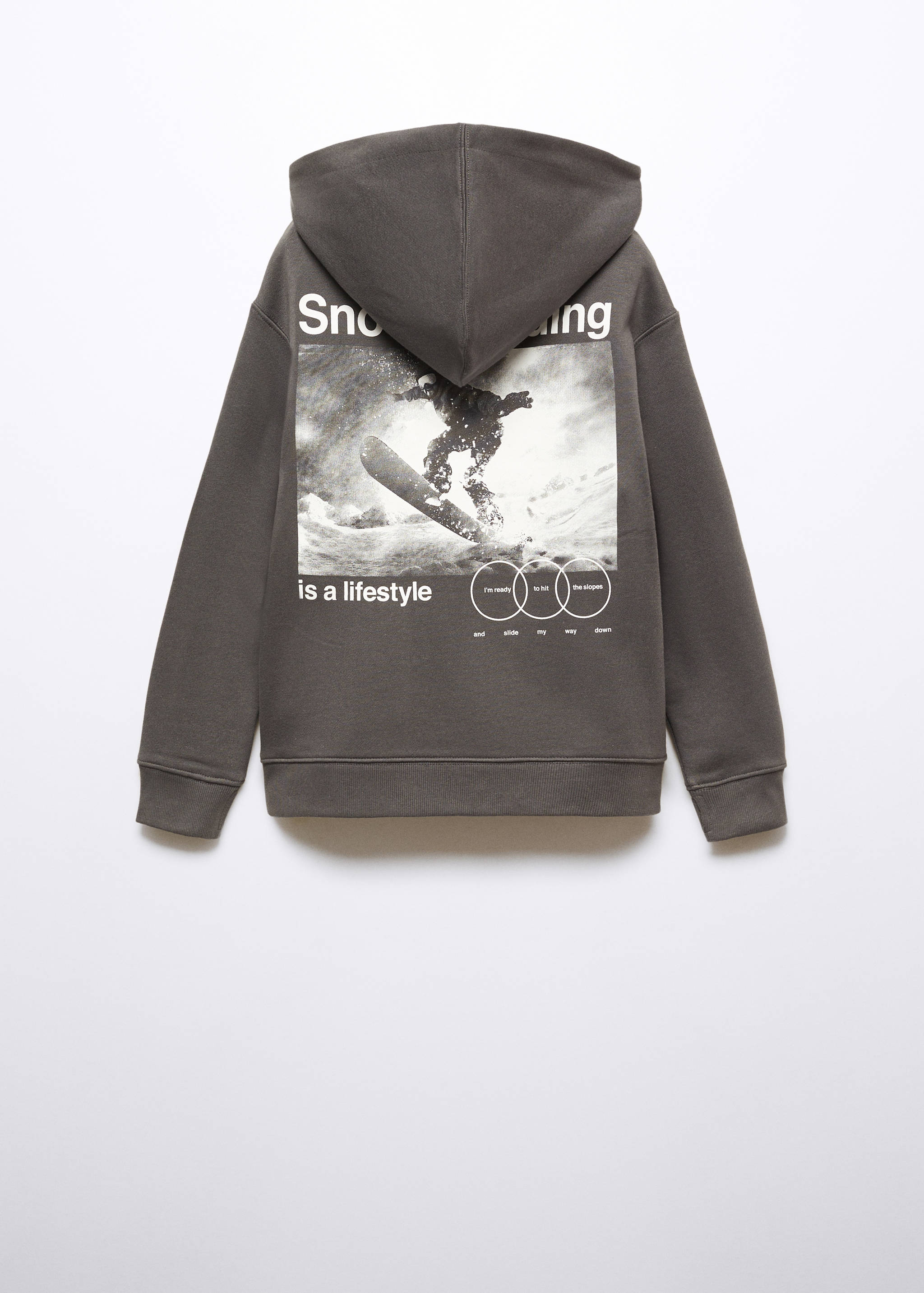 Gemustertes Baumwoll-Sweatshirt - Rückseite des Artikels