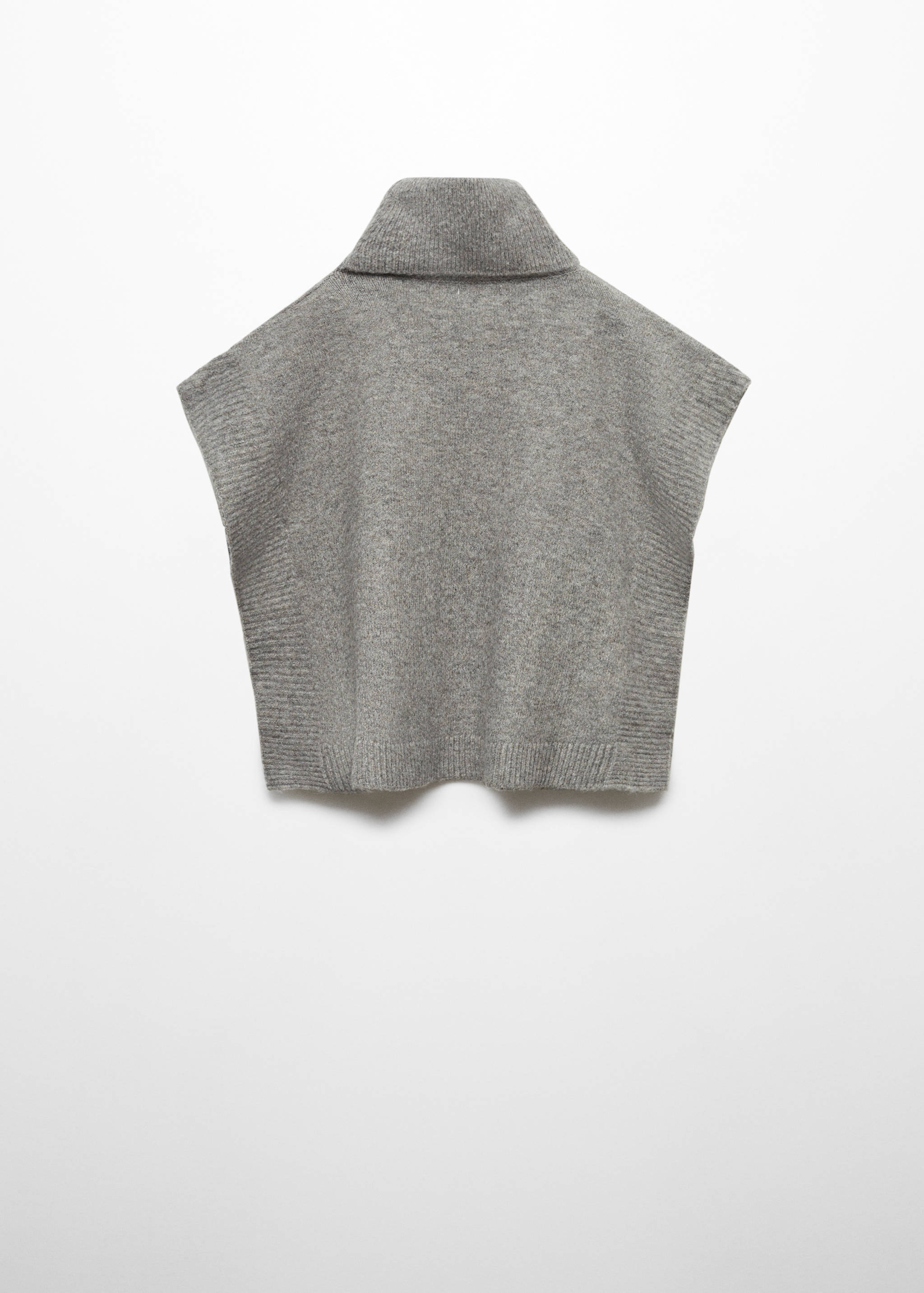 Turtleneck knitted gilet - Reverse of the article