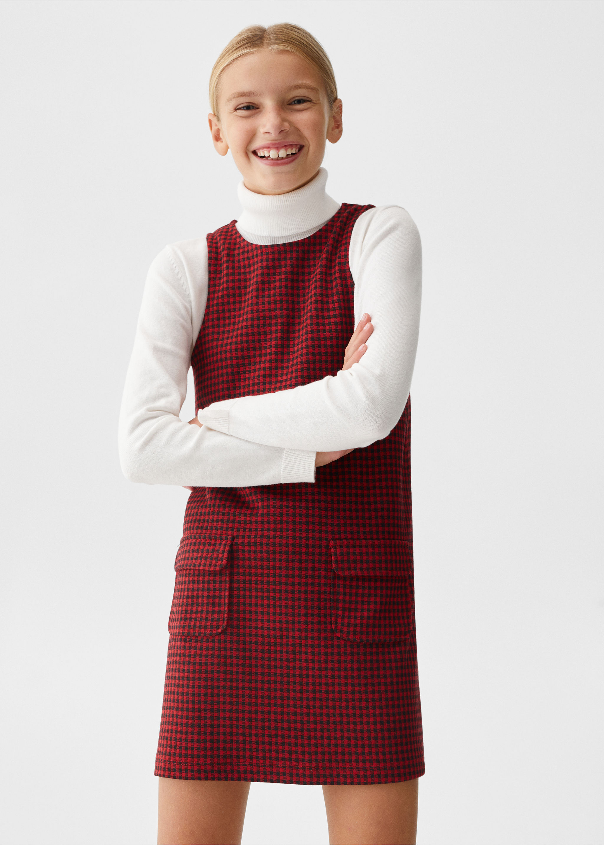 Houndstooth pinafore dress - Medium plane