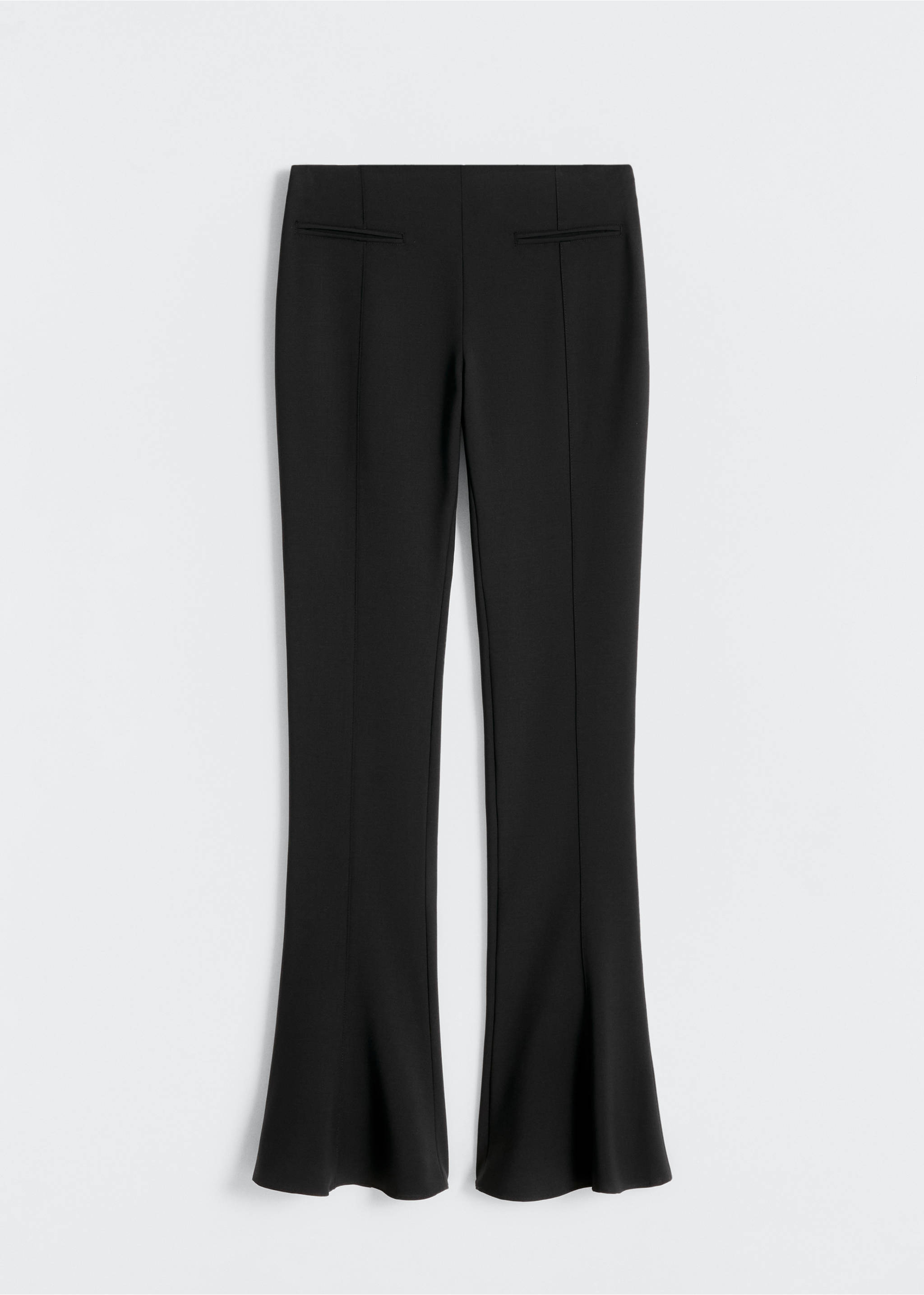 Flared wool trousers - Article without model, Black. Ref: 57086011-00.